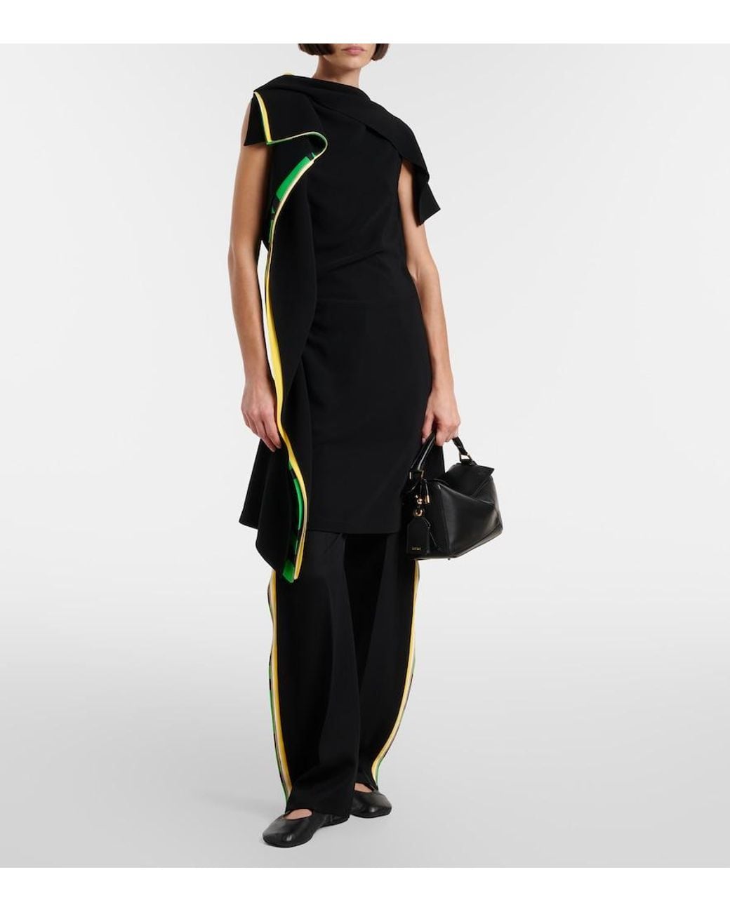 Loewe Black Wool Wide-Leg Pants