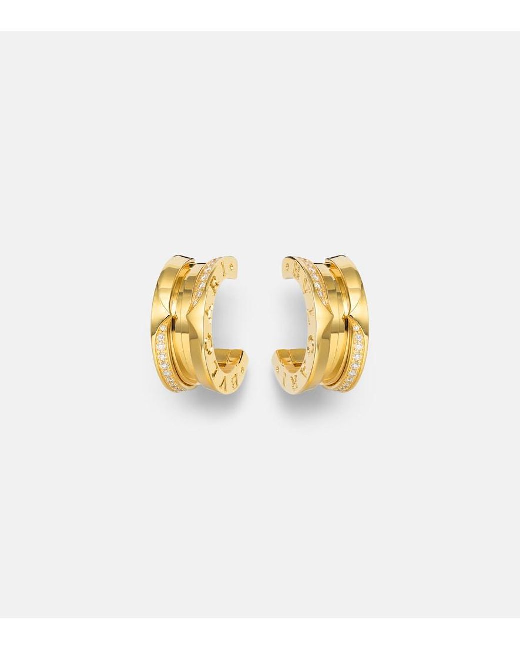 Orecchini A Cerchio B.Zero1 di BVLGARI in Metallic