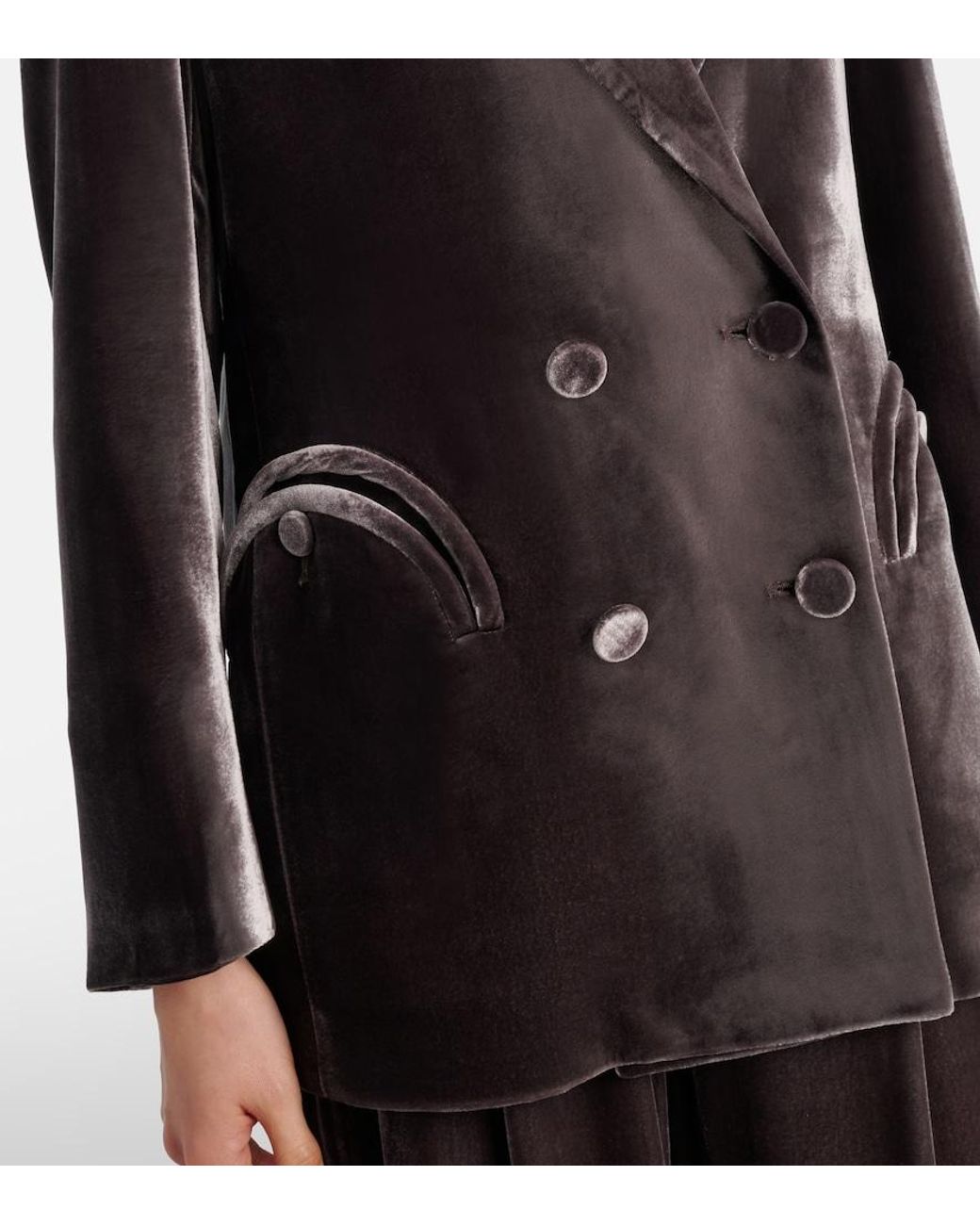 Blazé Milano Black Everynight Double-Breasted Velvet Blazer