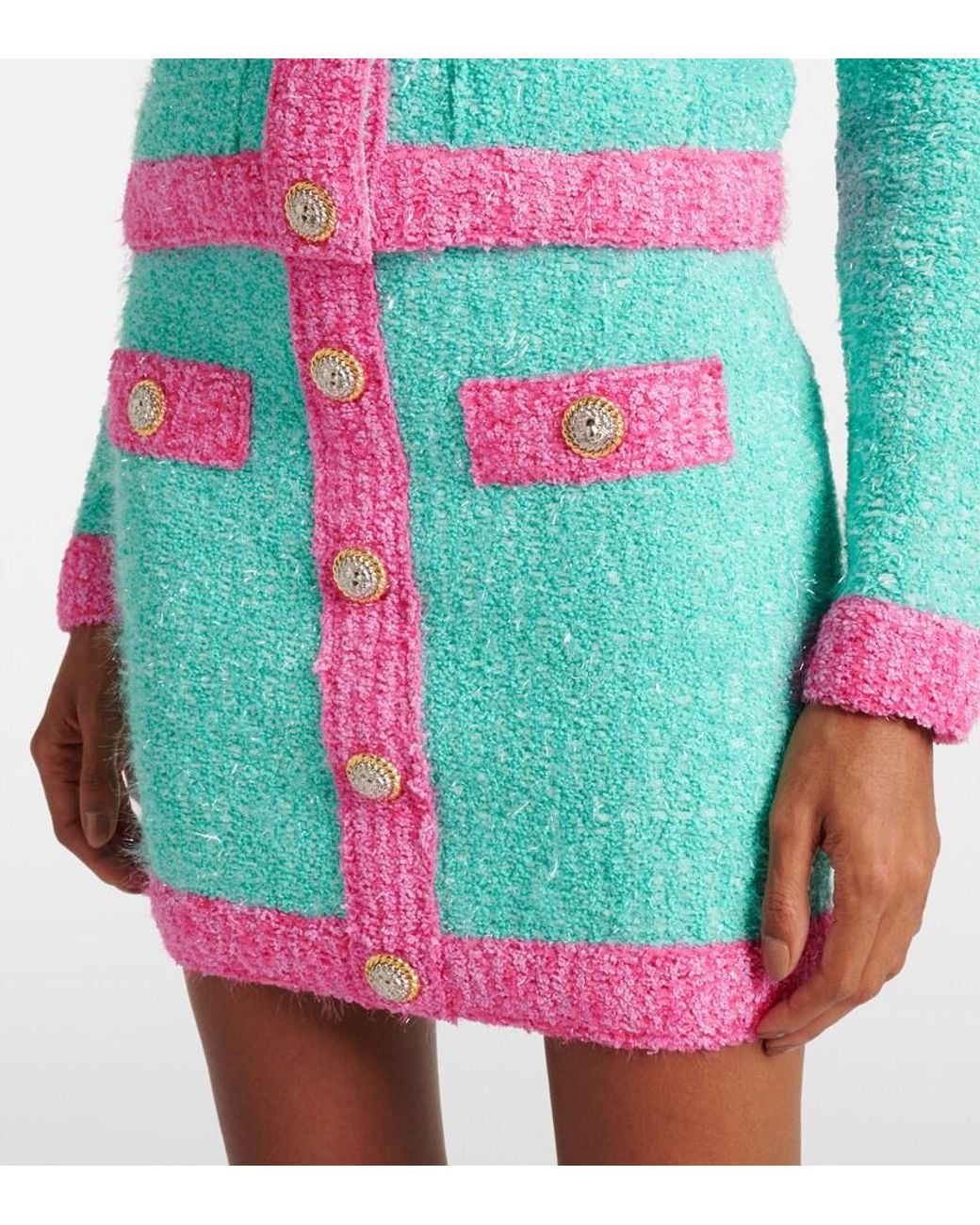Balmain Green Short Skirts