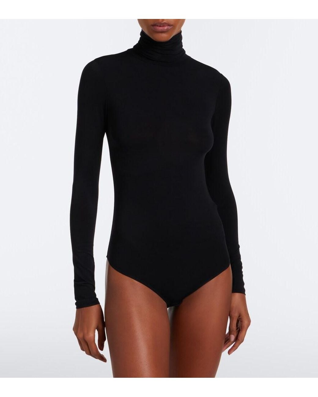 The Row Black Basile Jersey Bodysuit