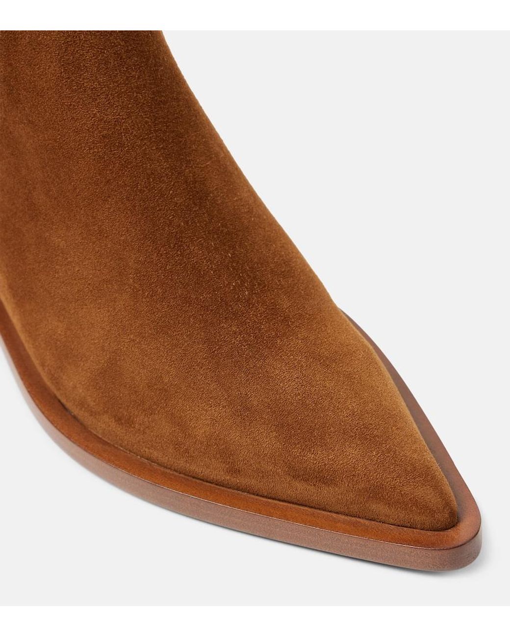 Gianvito Rossi Brown Wylie Suede Ankle Boots