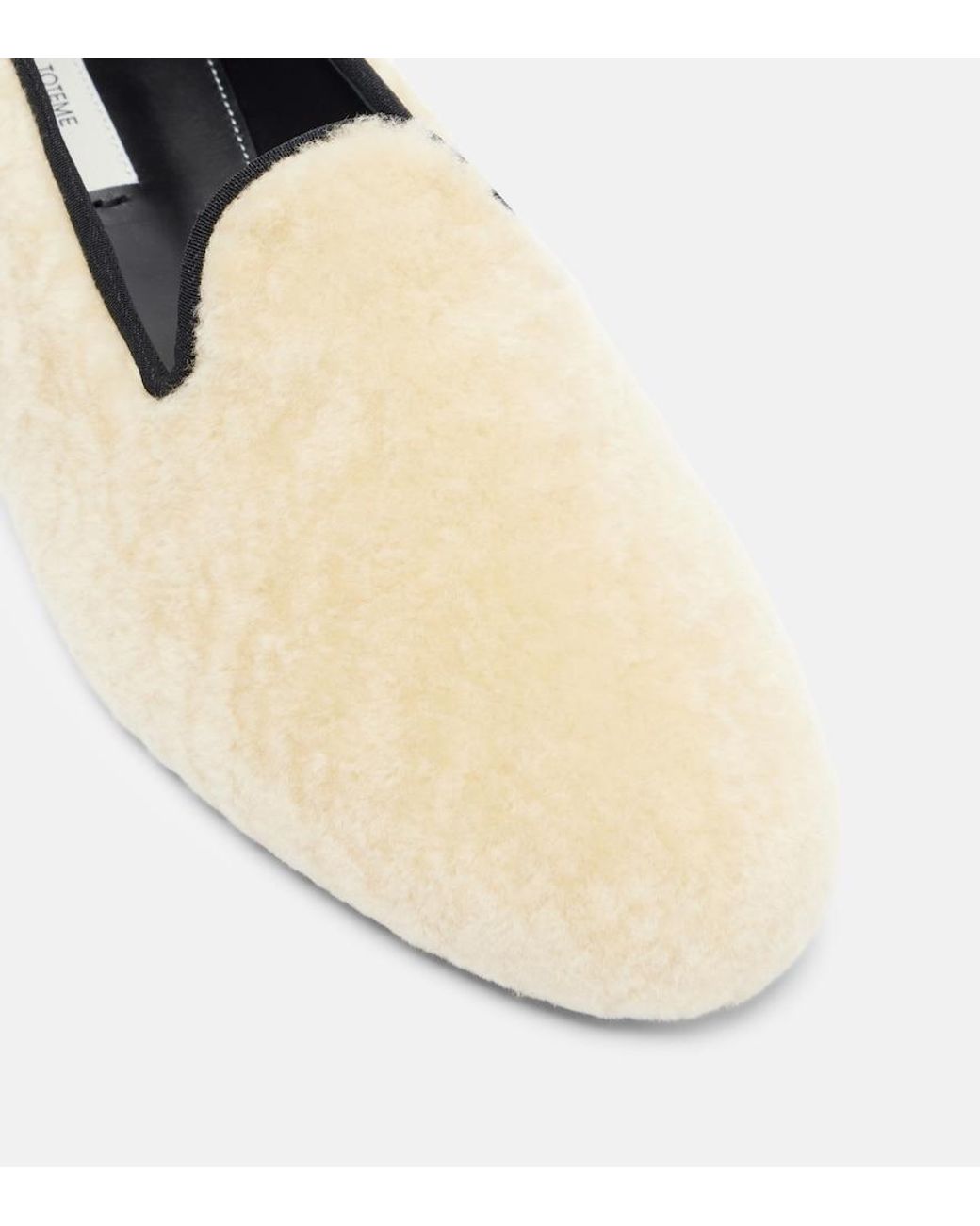 Totême Natural Shearling Loafers