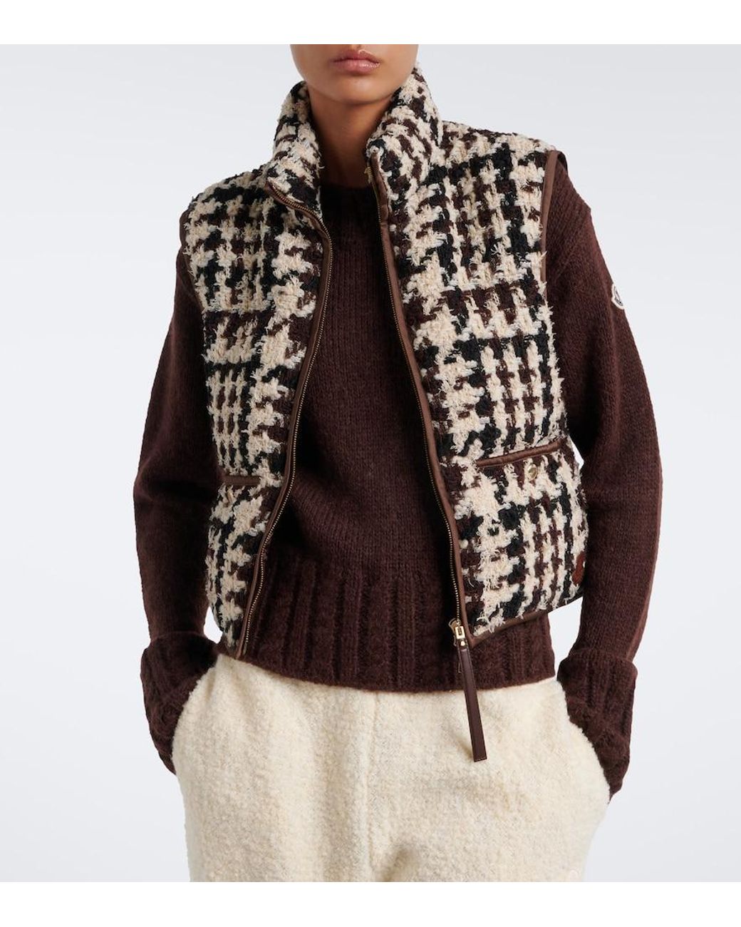 Moncler Brown Alpaca And Wool-Blend Sweater