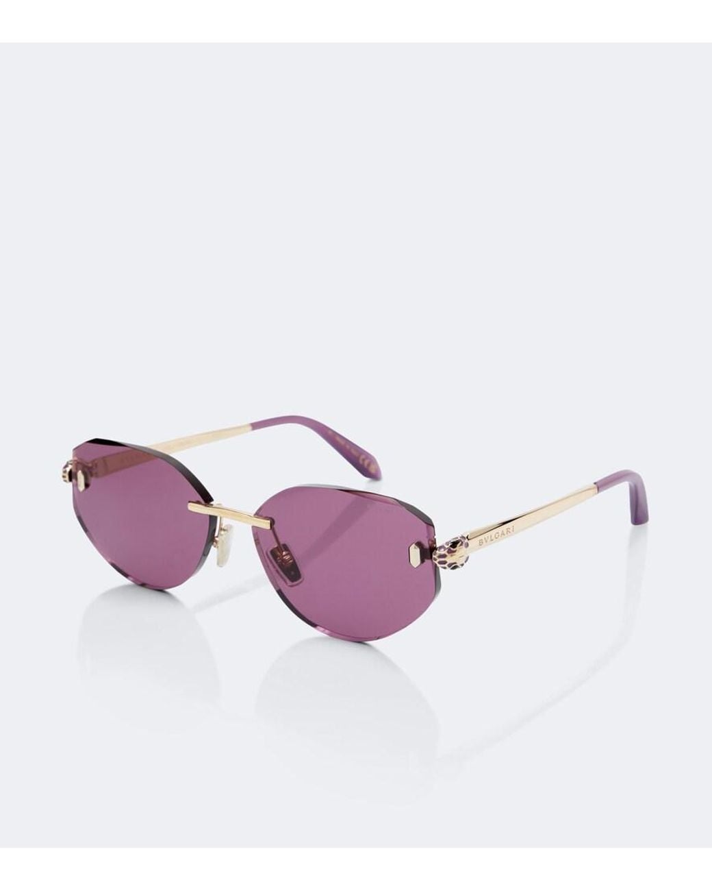 BVLGARI Purple Serpenti Forever Oval Sunglasses
