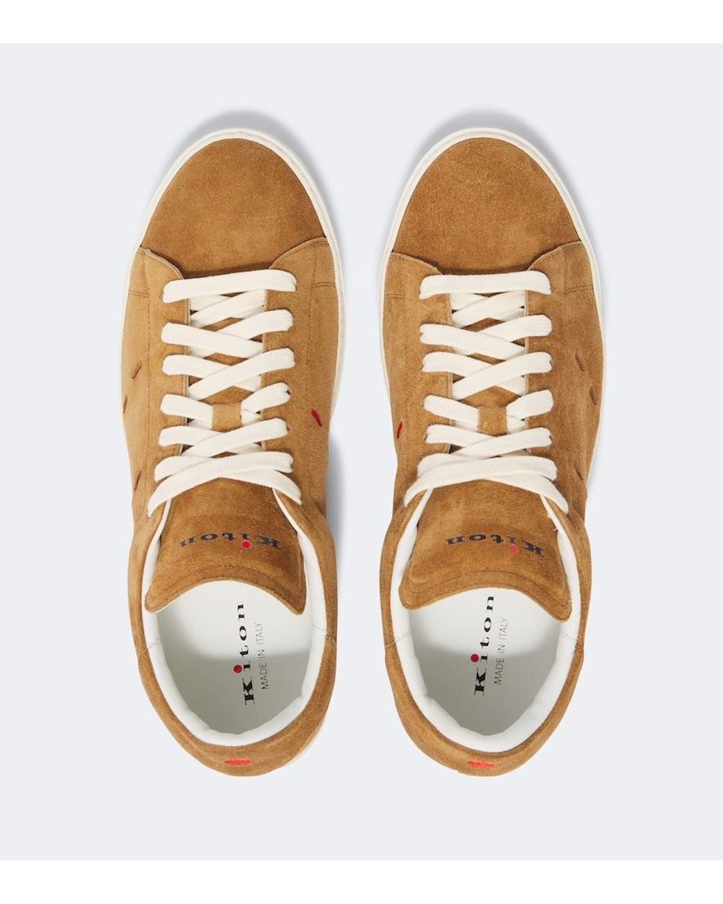 Kiton Brown Suede Sneakers for men