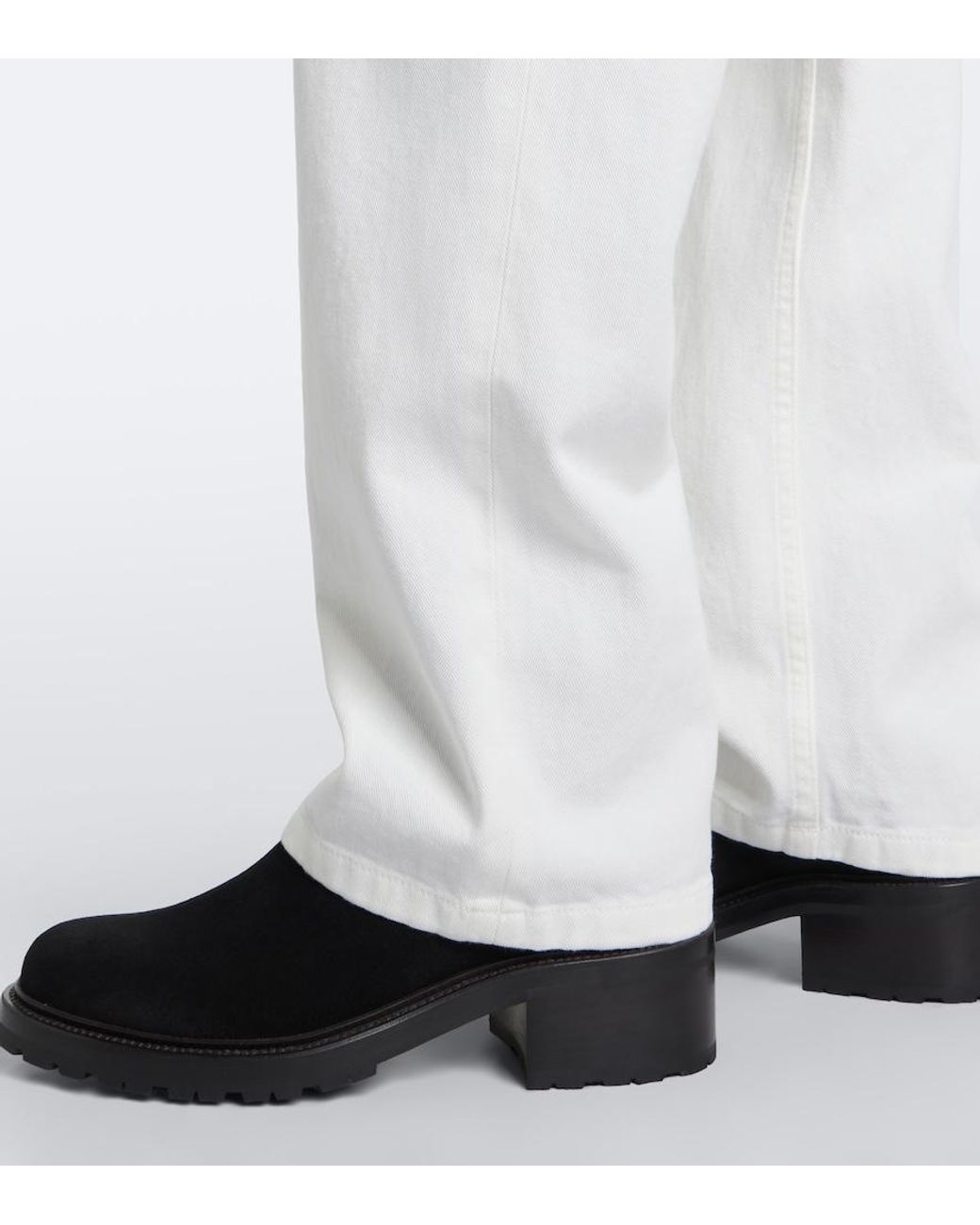 The Row Black Hike Suede Ankle Boots