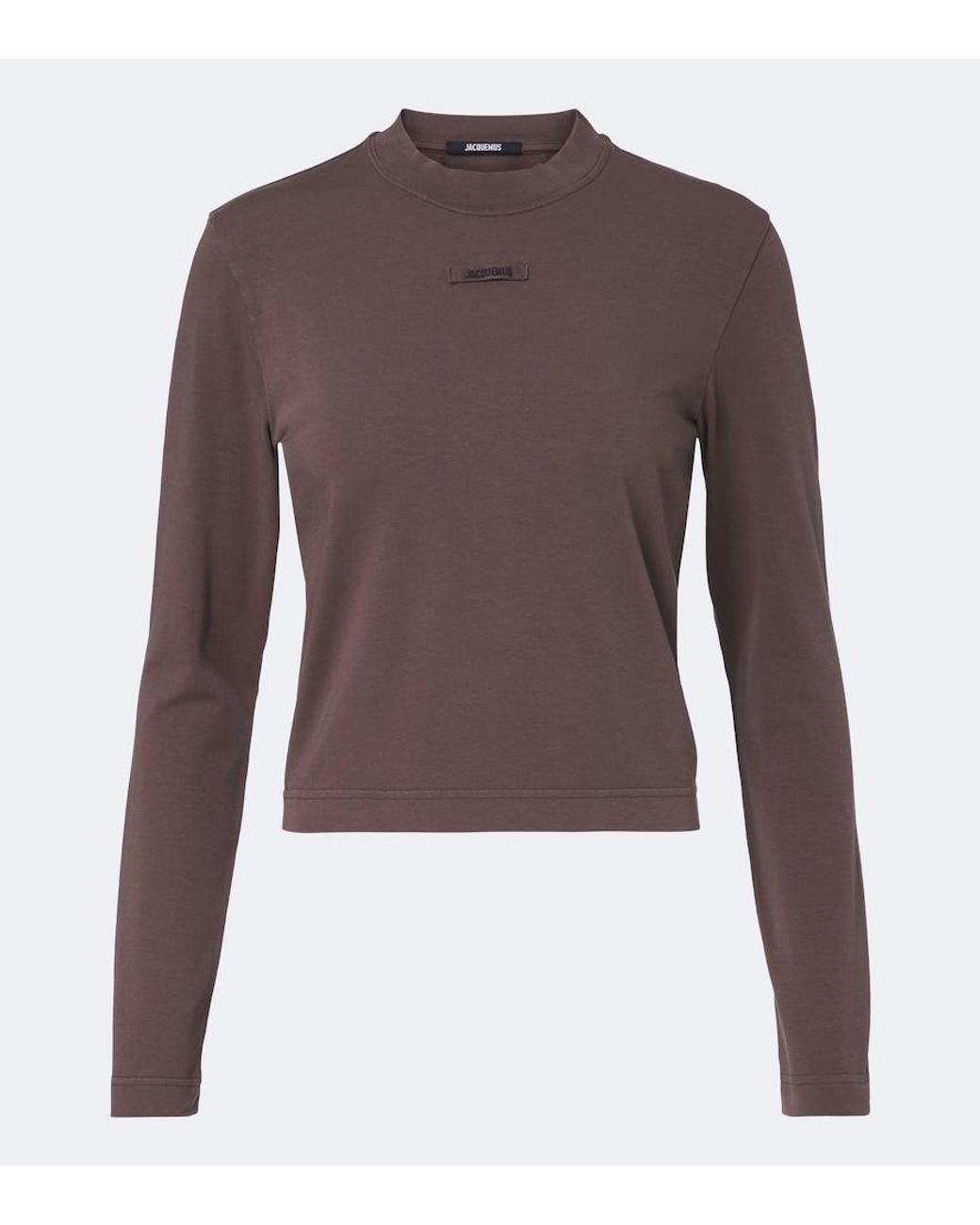 Jacquemus Brown Gros Grain Cotton-Blend Jersey T-Shirt
