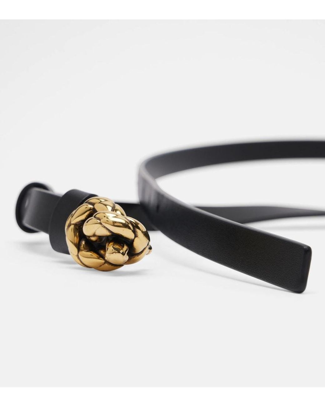 Bottega Veneta Black Knot Leather Belt