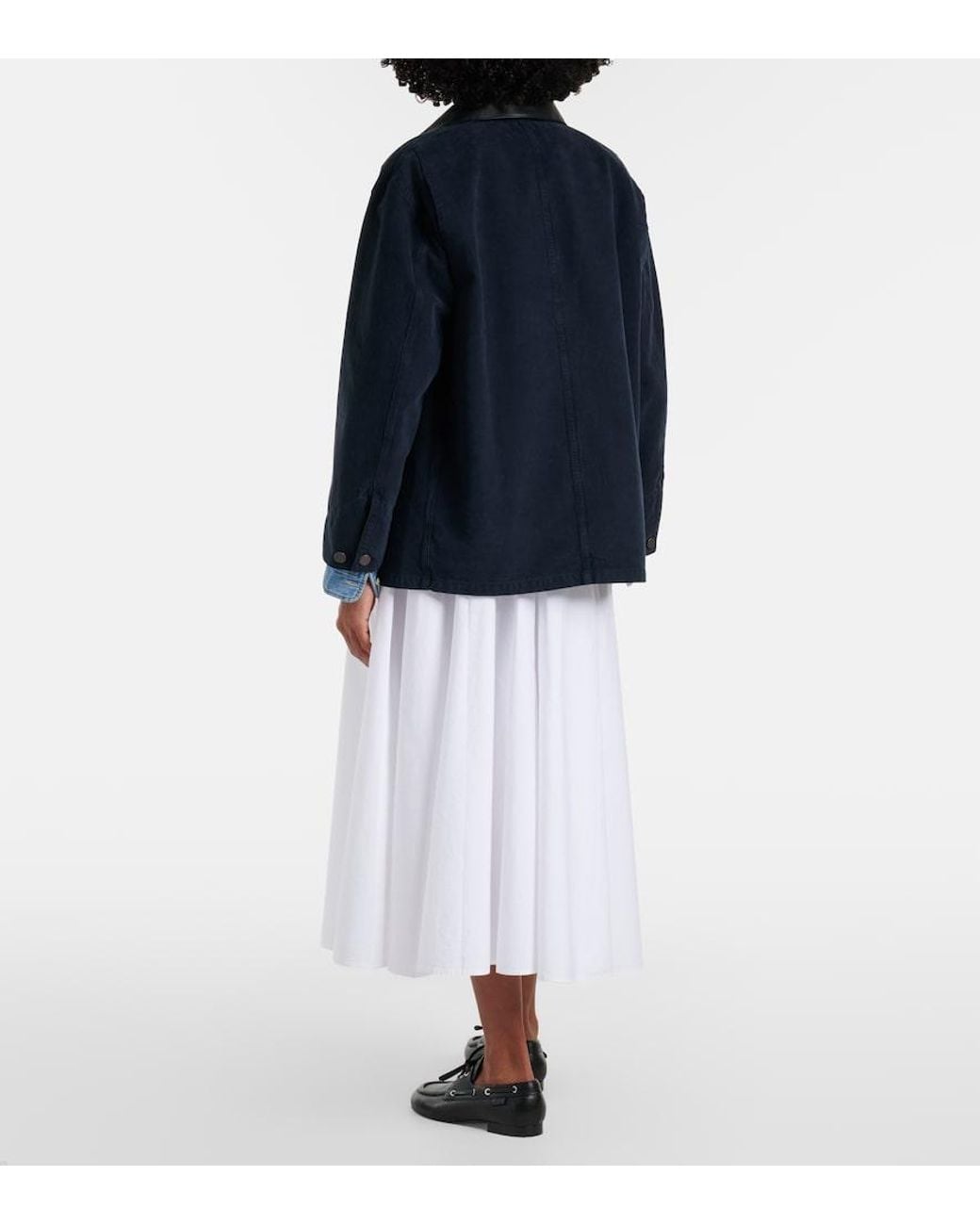 Polo Ralph Lauren White Paneled Midi Skirt