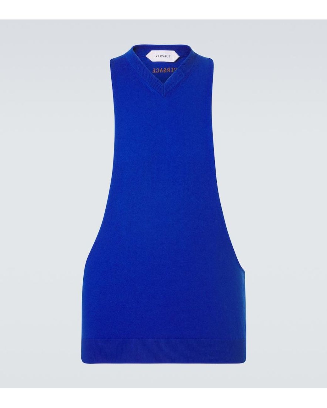 Top di Versace in Blue da Uomo