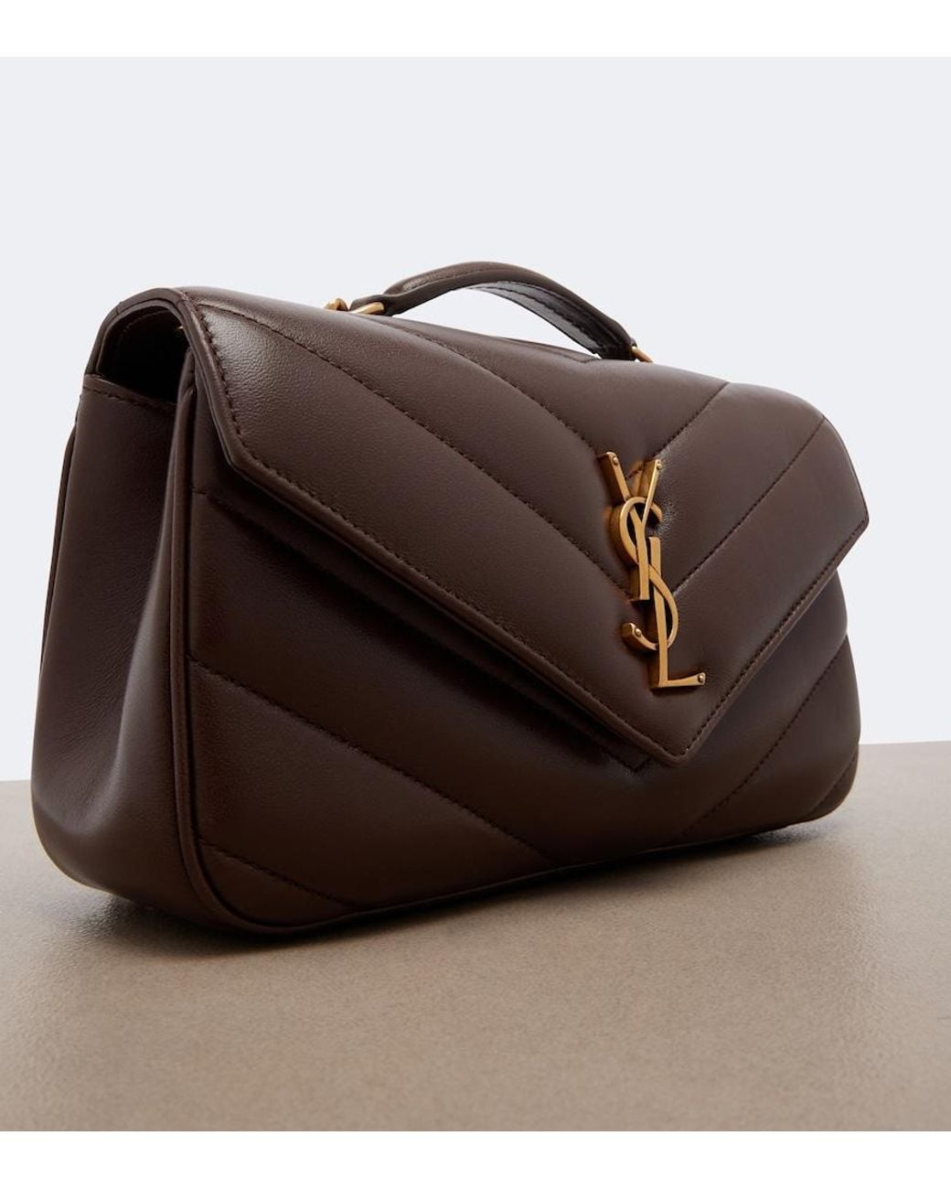 Saint Laurent White Loulou Small Leather Shoulder Bag
