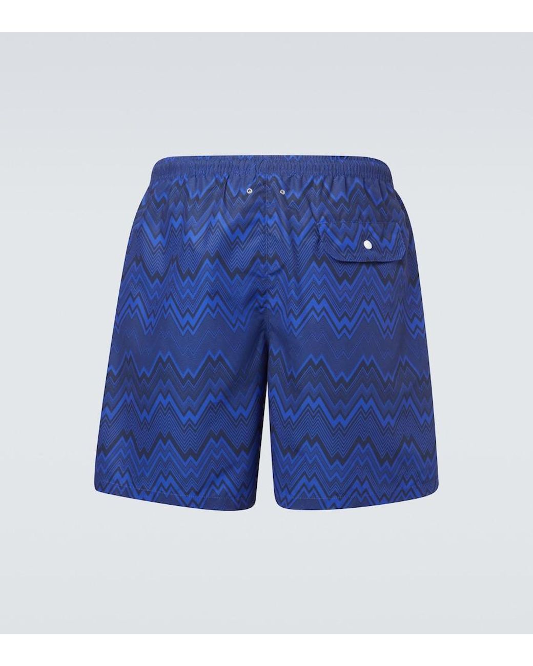 Missoni Blue Zigzag Swim Trunks for men