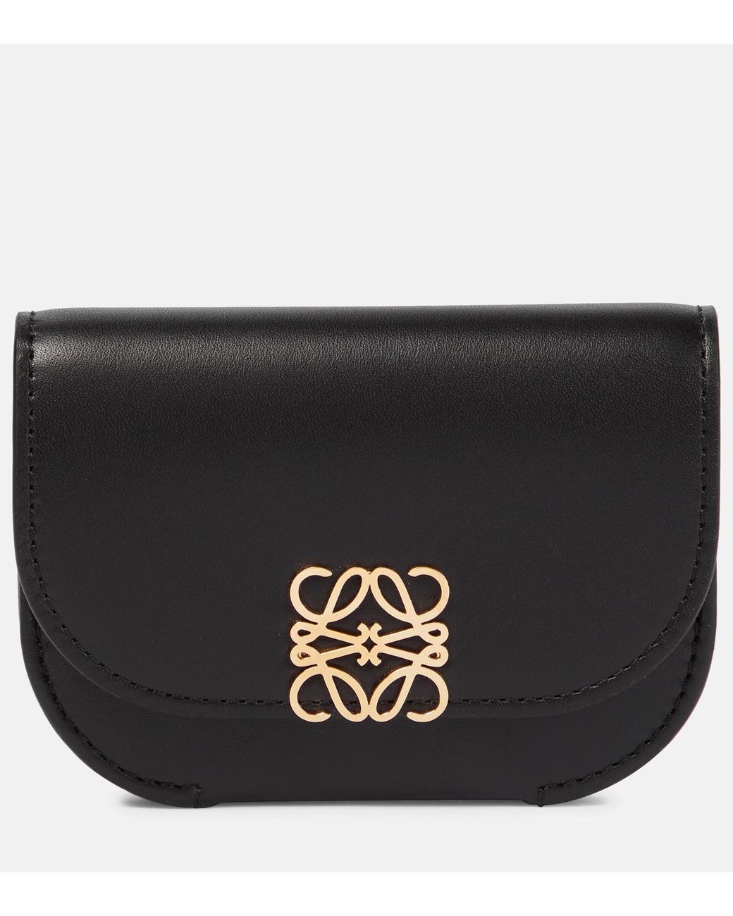 Loewe Goya Leather Card Holder in Black | Lyst