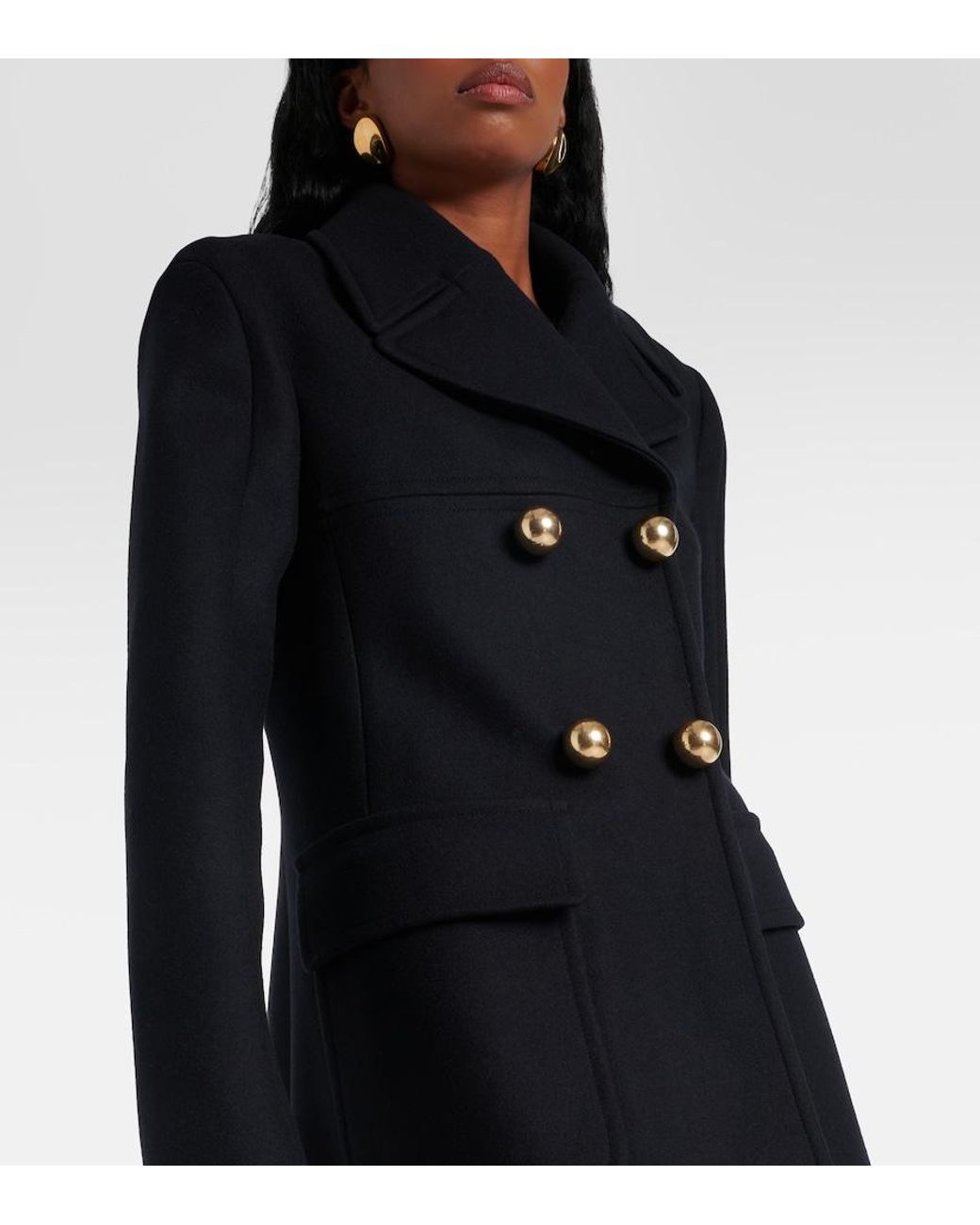 Stella McCartney Black Wool Coat