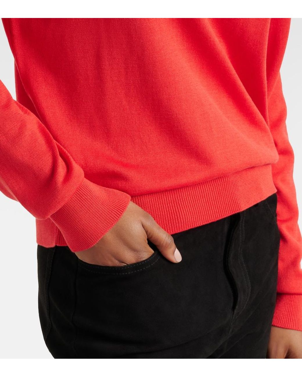 Blazé Milano Red Alegria Silk And Cotton Polo Sweater