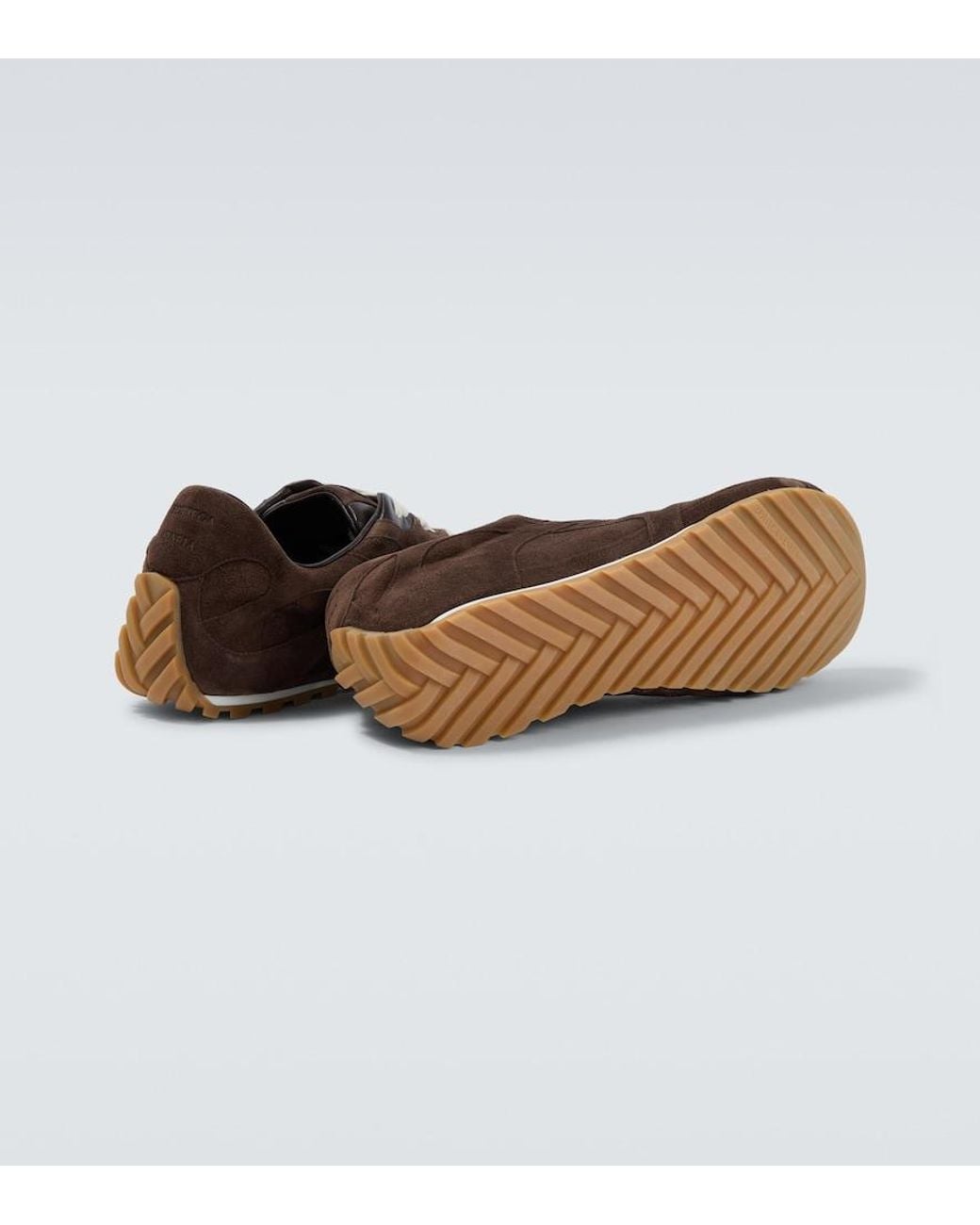 Bottega Veneta Brown Orbit Flash Suede Sneakers for men