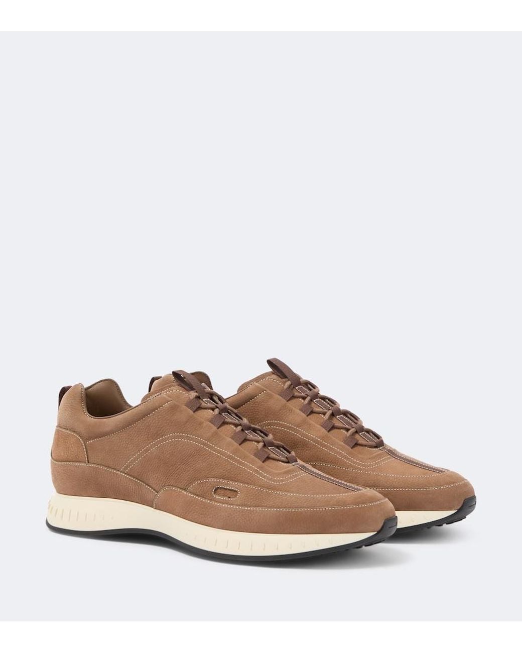 John Lobb Brown Leather Sneakers for men