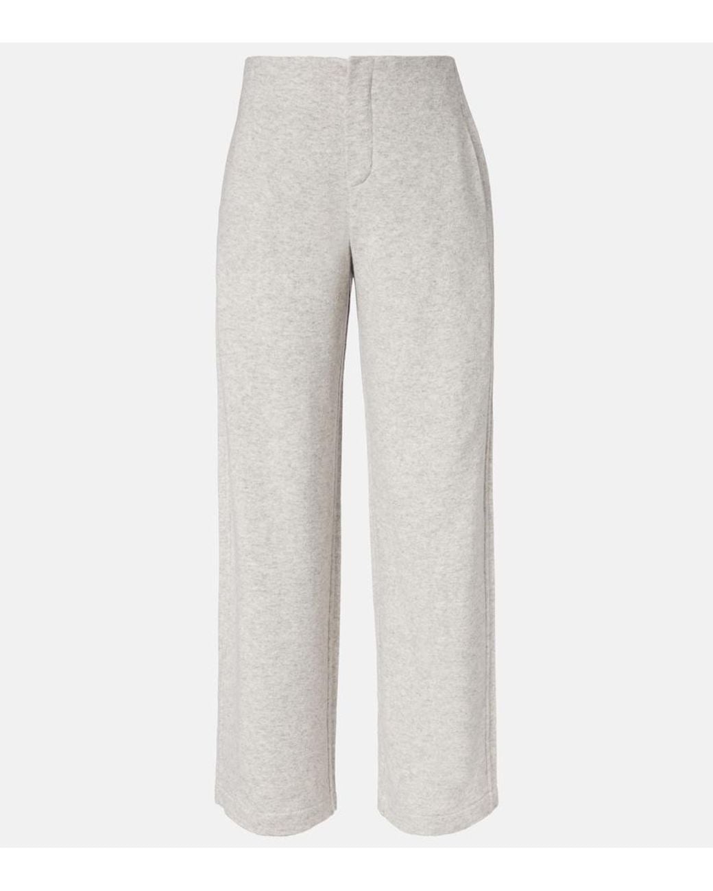 Max Mara Gray Laude Cashmere And Wool Sweatpants