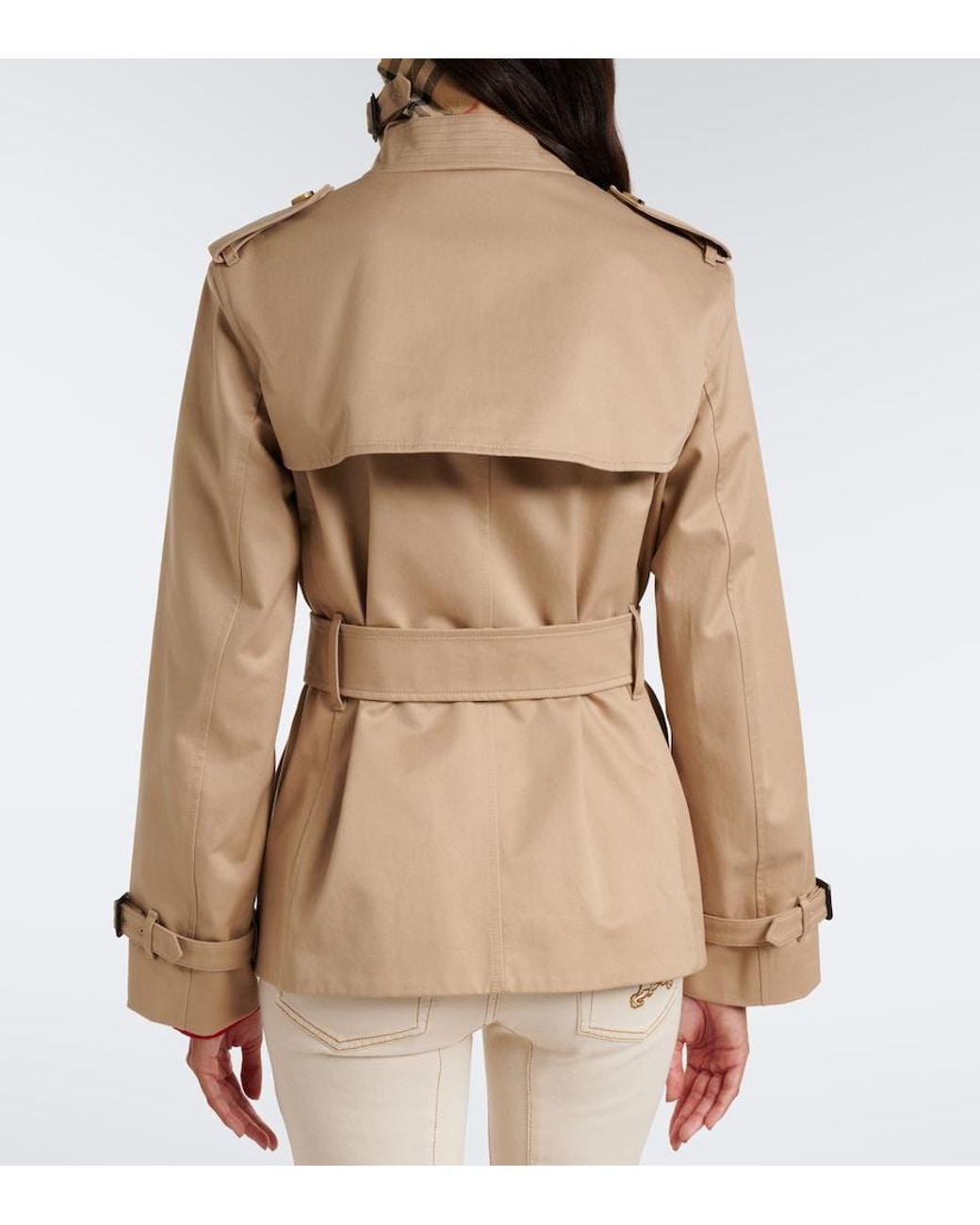 Burberry Natural Cotton Gabardine Trench Coat