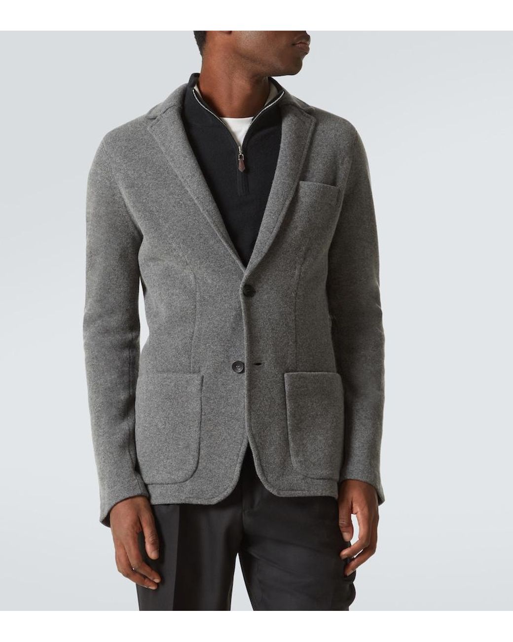 arch4 Gray Mr Poole Wool And Cashmere Cardigan for men
