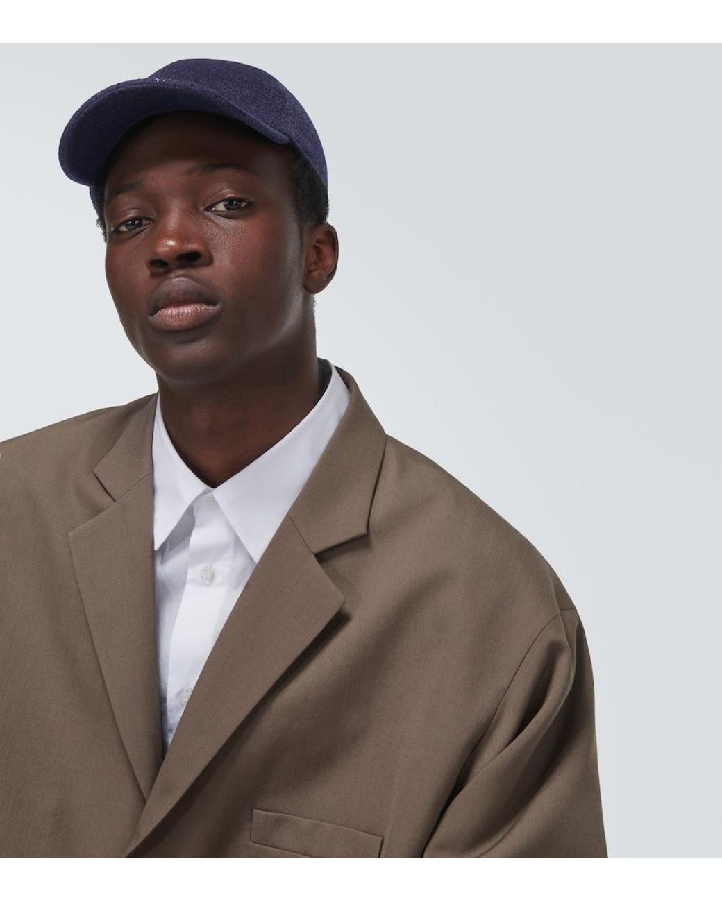 The Row Blue Caspian Cashmere Baseball Cap for men