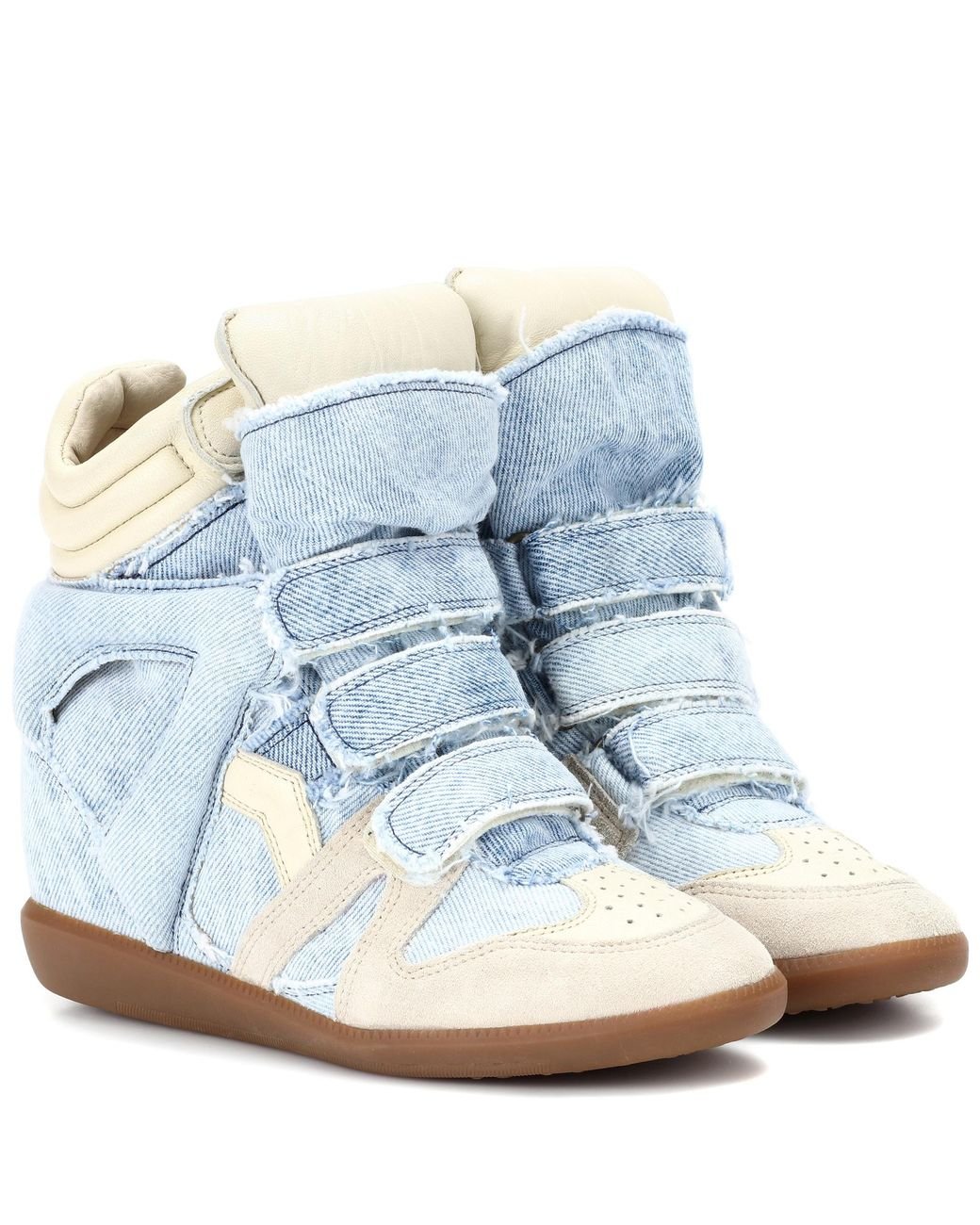 Baskets montantes Bekett en jean Isabel Marant en coloris Bleu | Lyst