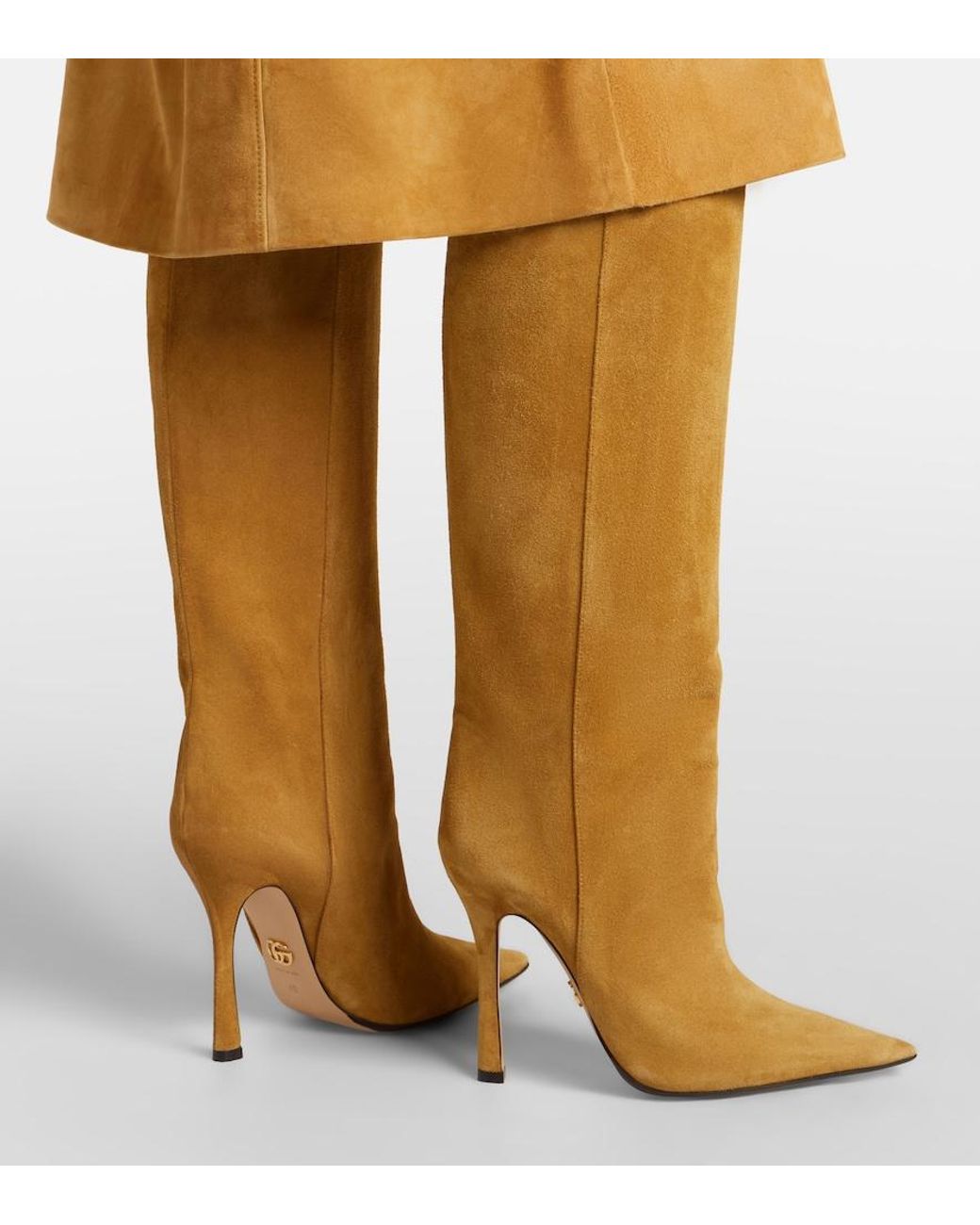 Gucci Brown Naomi Suede Knee-High Boots