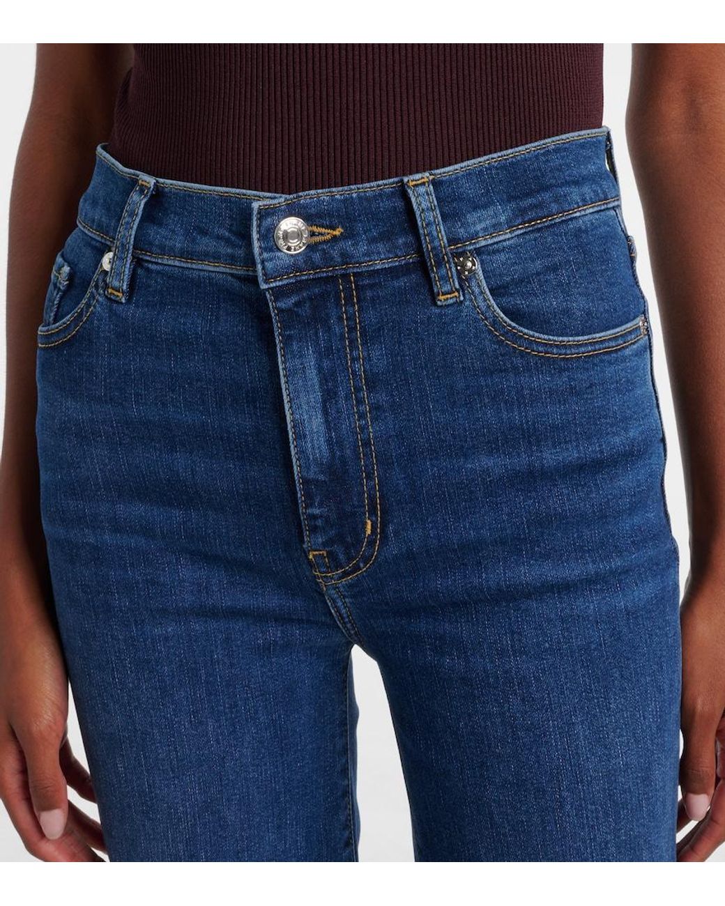 FRAME Blue Sleek Straight Jeans