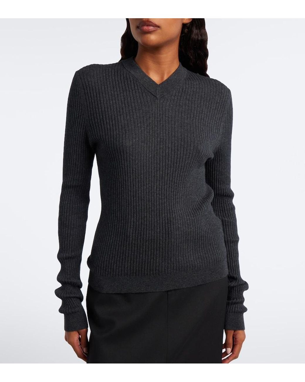 Lisa Yang Blue Marguerite Cotton And Cashmere Sweater