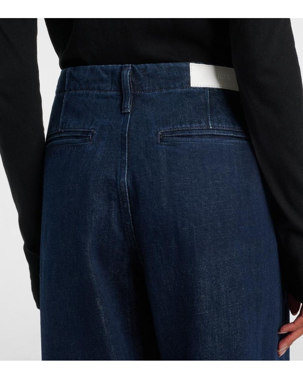 Re/done Blue Triuser High-Rise Wide-Leg Jeans