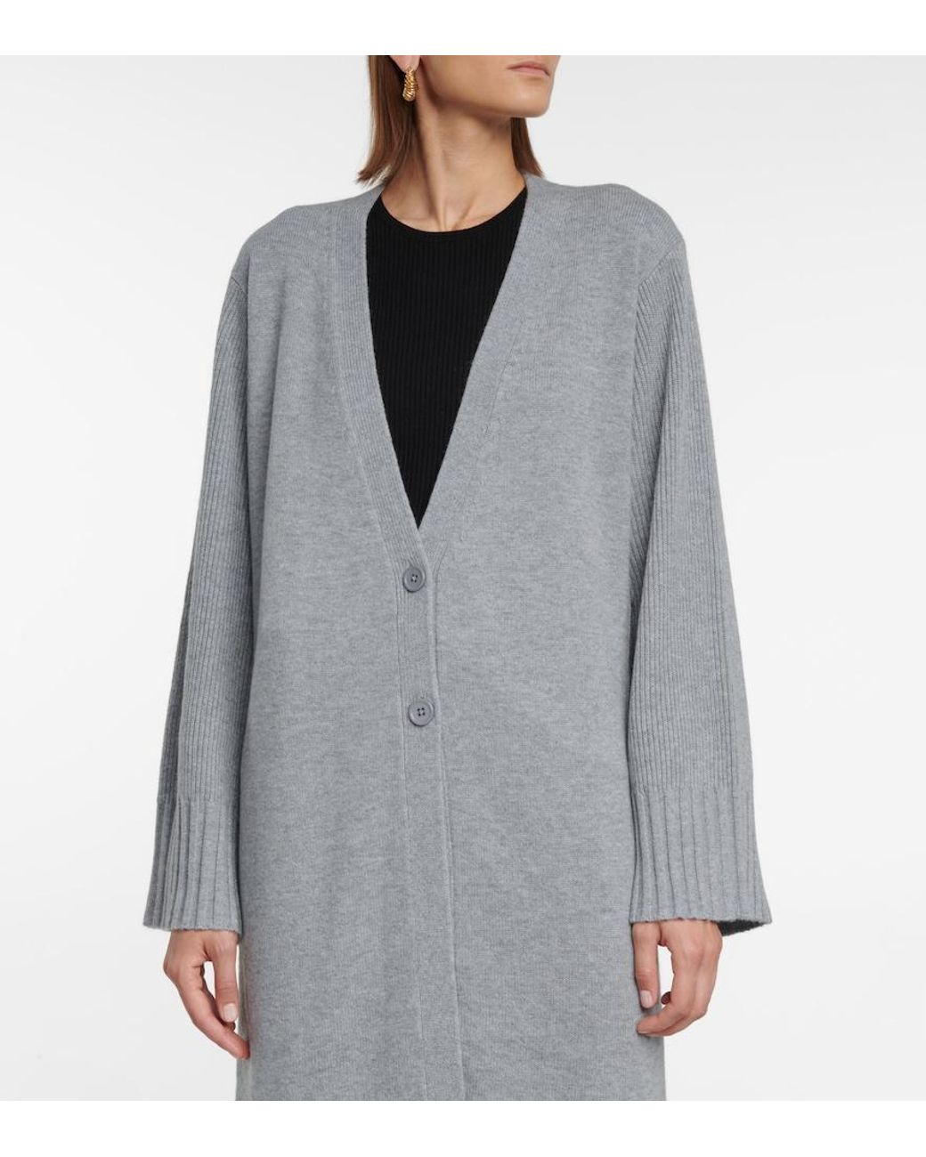 Dorothee Schumacher Gray Modern Statements Wool And Cashmere Cardigan
