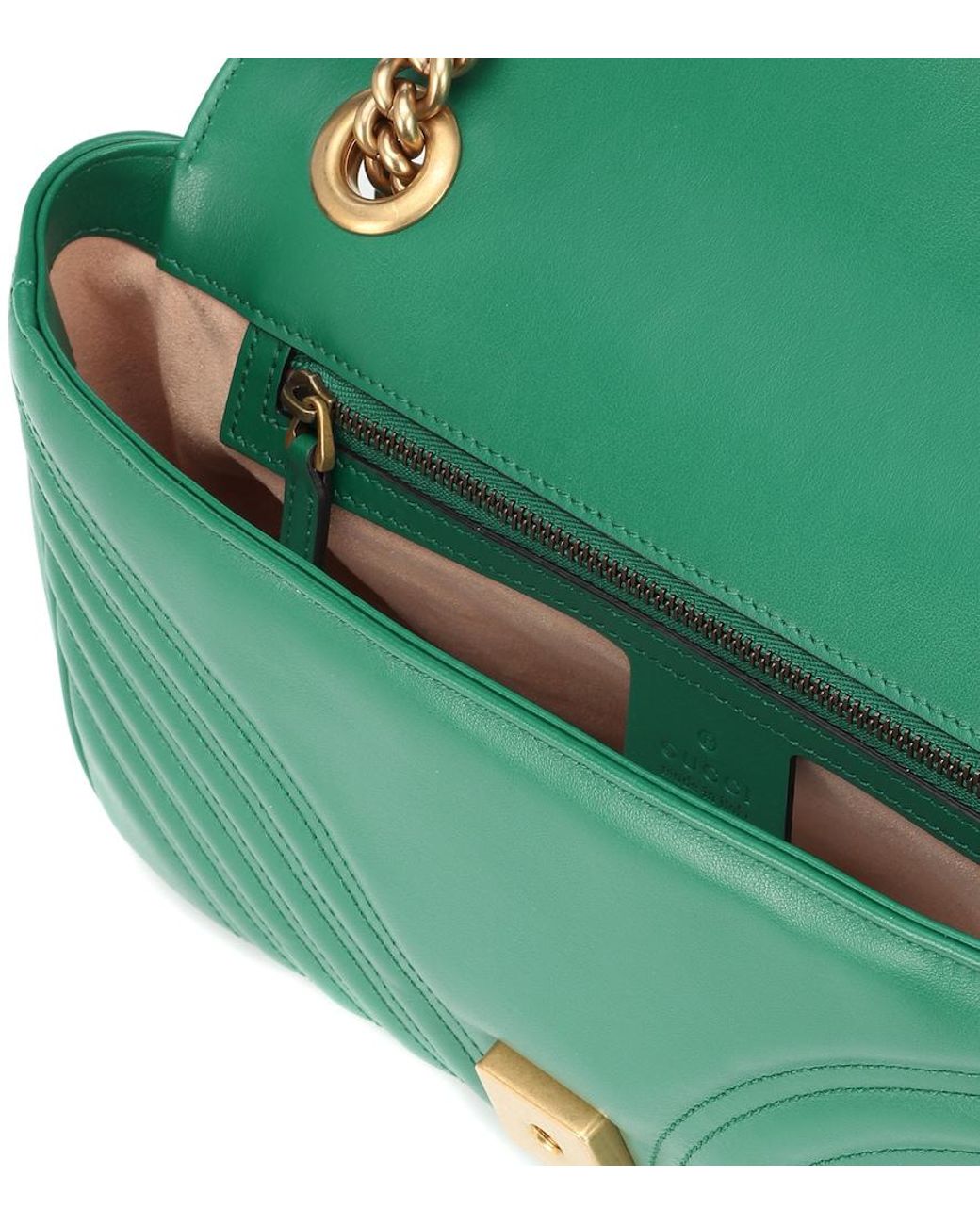 Borsa GG Marmont Small in pelle di Gucci in Verde | Lyst