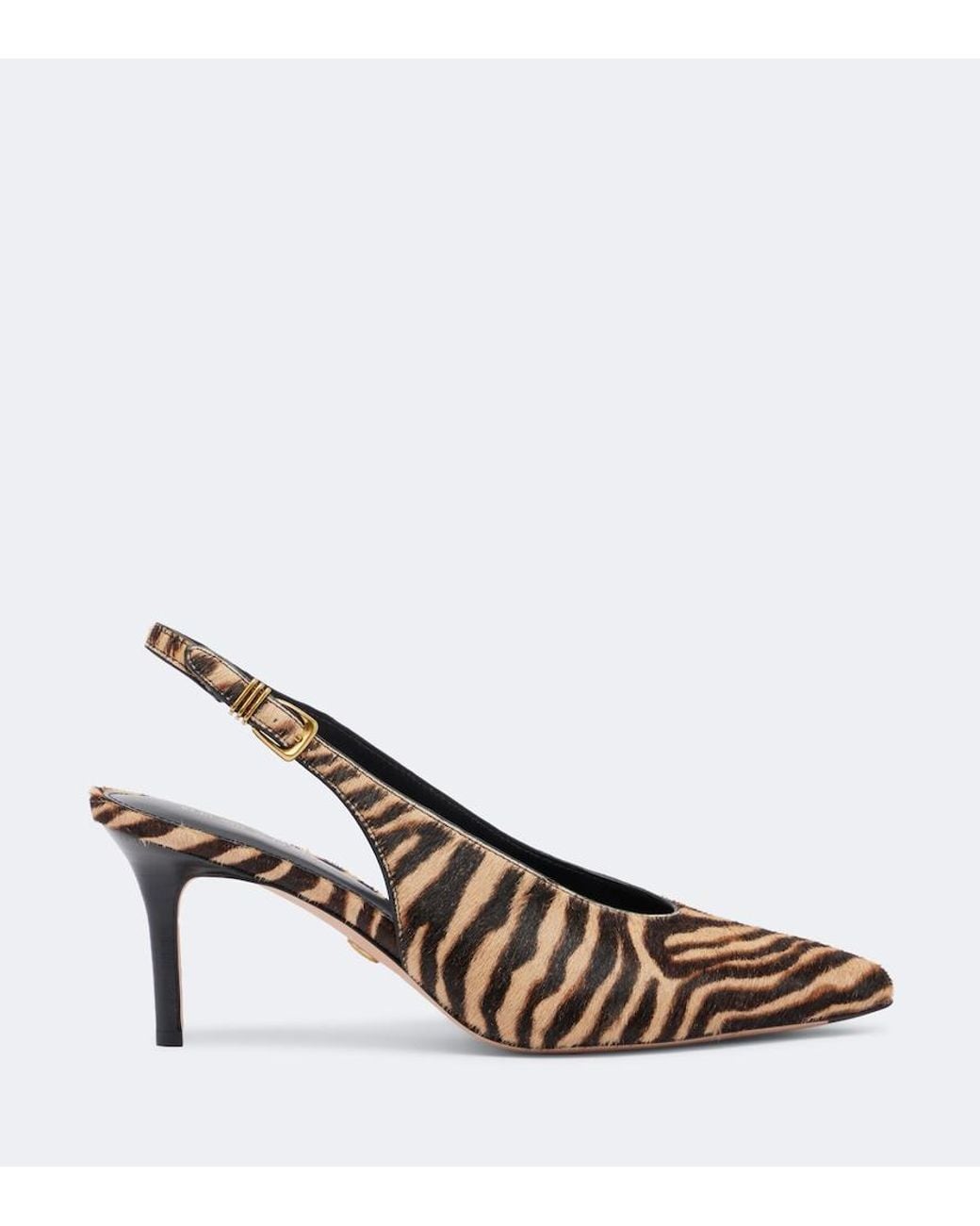 Veronica Beard Brown Luciana Calf Hair Slingback Pumps