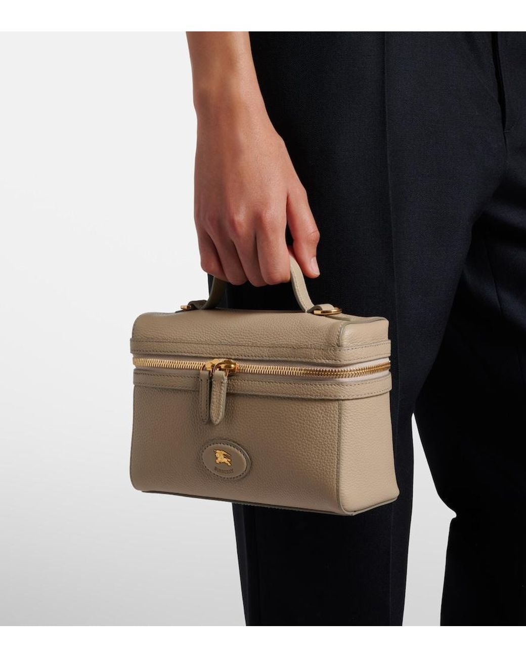 Burberry Natural Bloomsbury Leather Vanity Bag