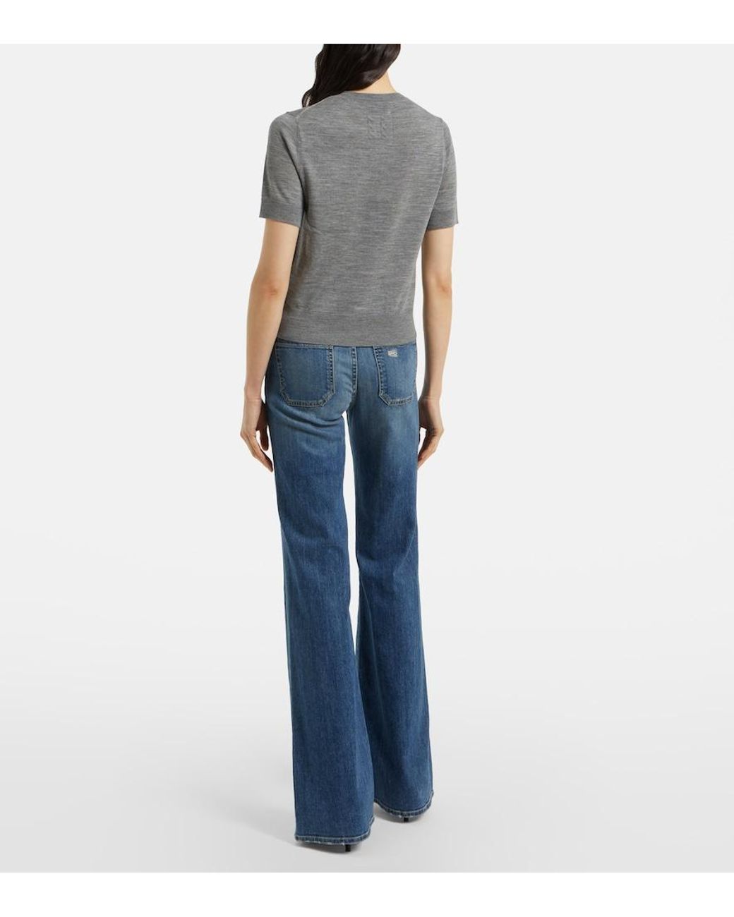 Nili Lotan Gray Leilani Wool Sweater