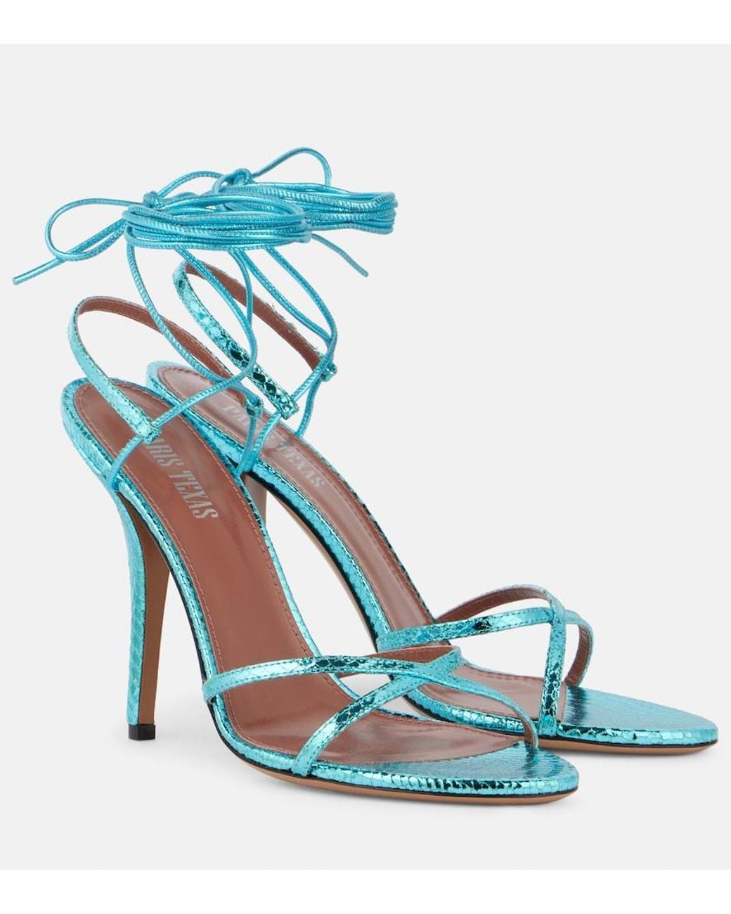 Paris Texas Blue Linda 105 Leather Sandals