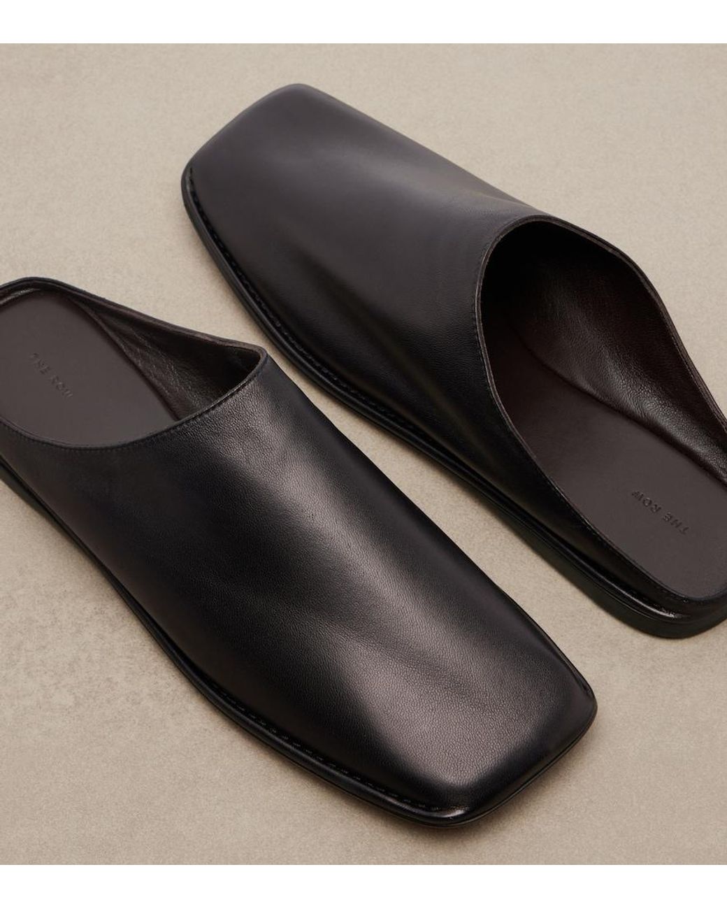 The Row Brown Piper Leather Mules