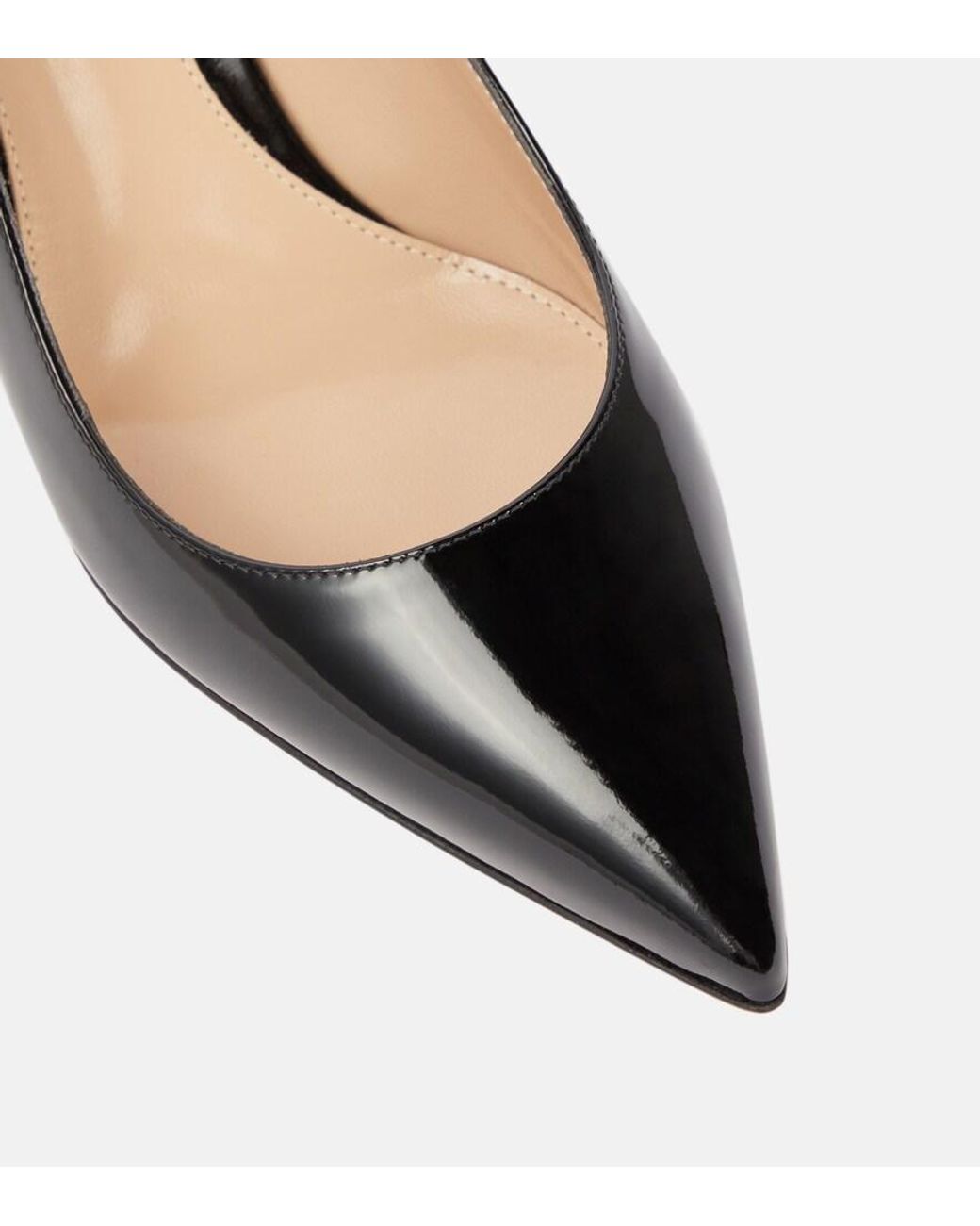 Gianvito Rossi Black Ribbon Sling 55 Leather Slingback Pumps