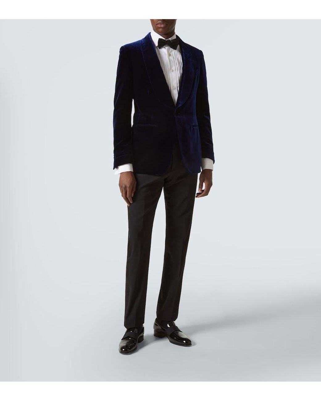 Tom Ford Blue Shelton Velvet Blazer for men