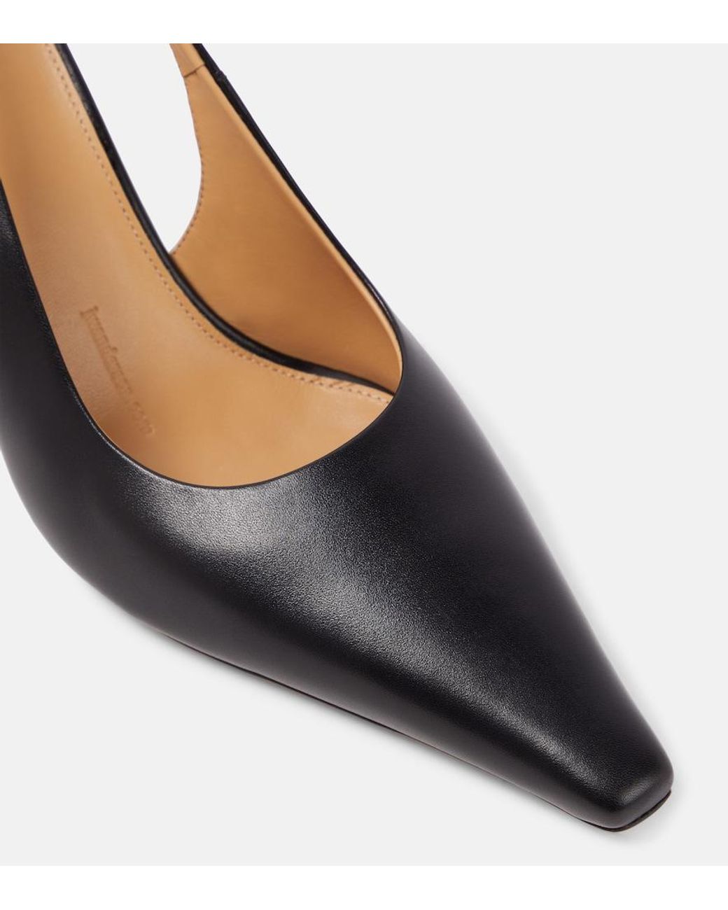 J.W. Anderson Blue Chain Heel Leather Slingback Pumps
