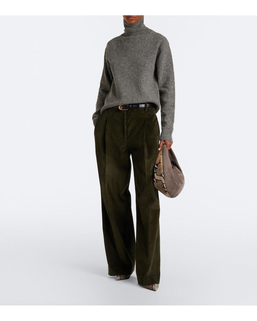 Rohe Gray Wool-Blend Turtleneck Sweater