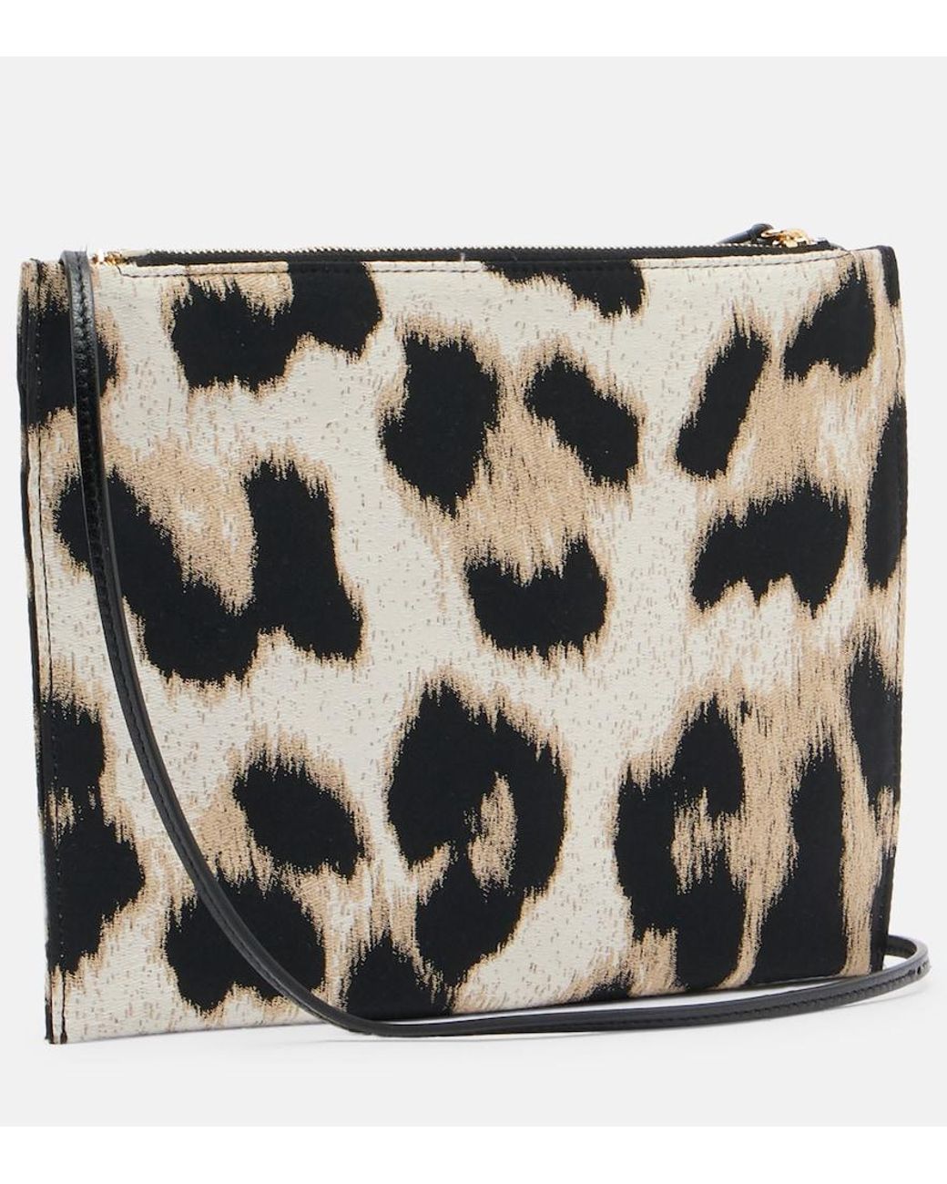 Givenchy Black Voyou Leopard-Print Canvas Pouch