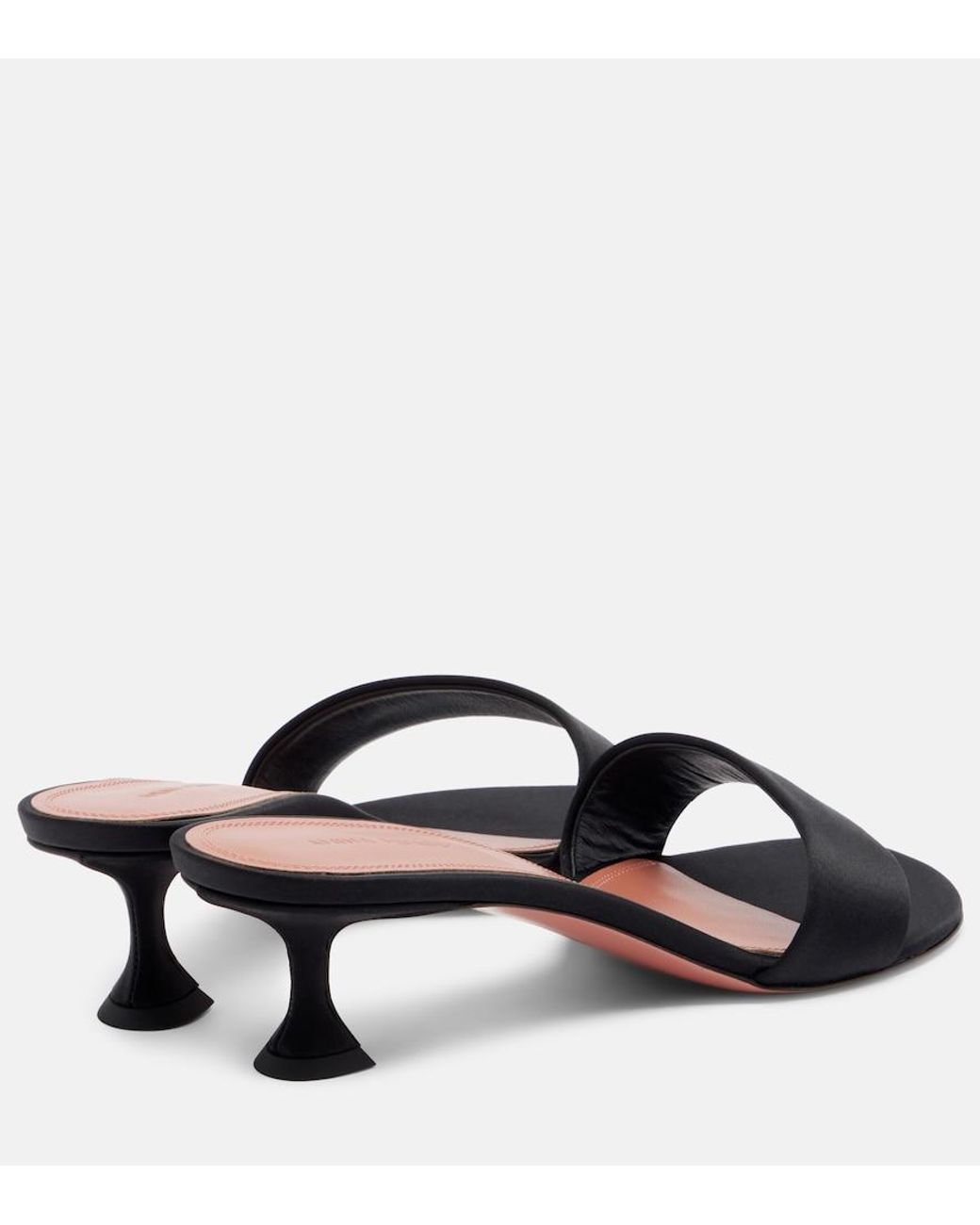 AMINA MUADDI Black Andreea Satin Mules
