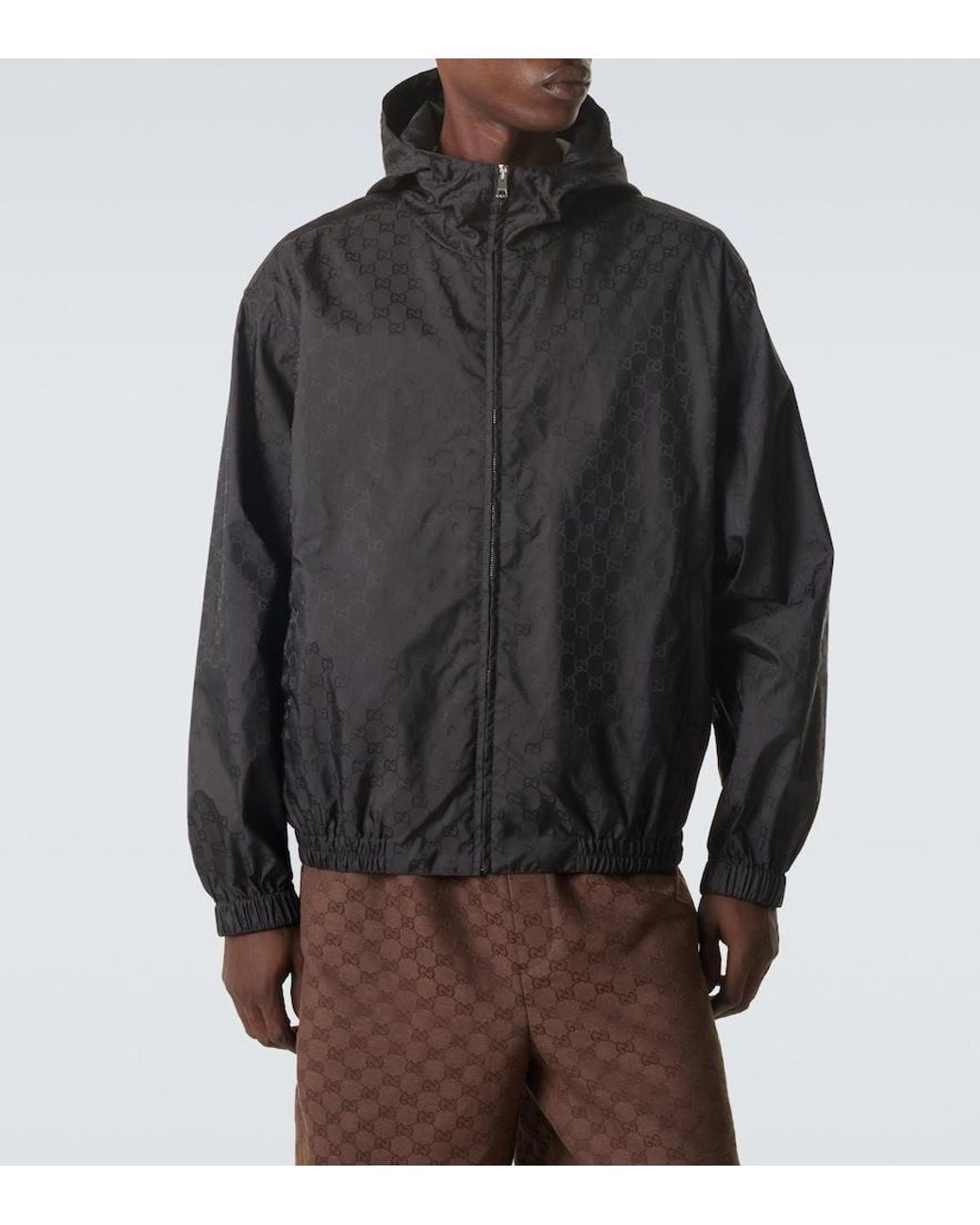 Gucci Black Gg Jacquard Jacket for men