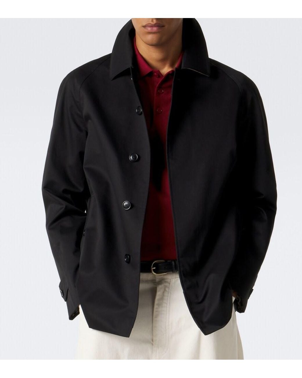 Burberry Black Cotton Jacket for men