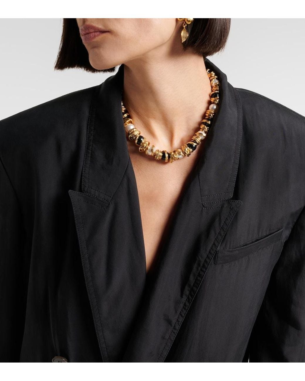Saint Laurent Black Double-Breasted Jacket