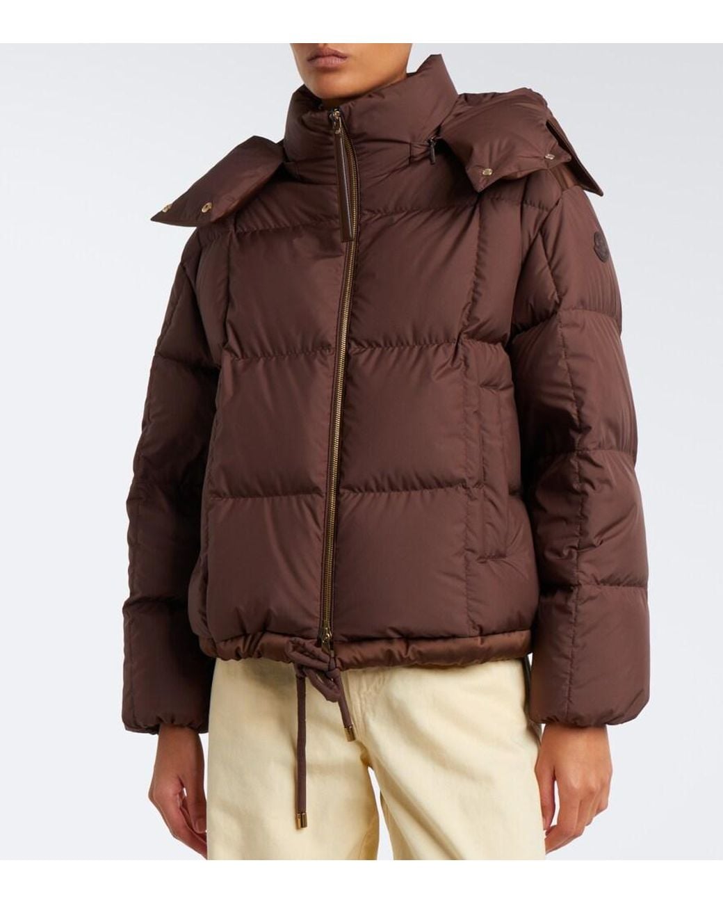 Moncler Brown Legerete Hooded Down Jacket