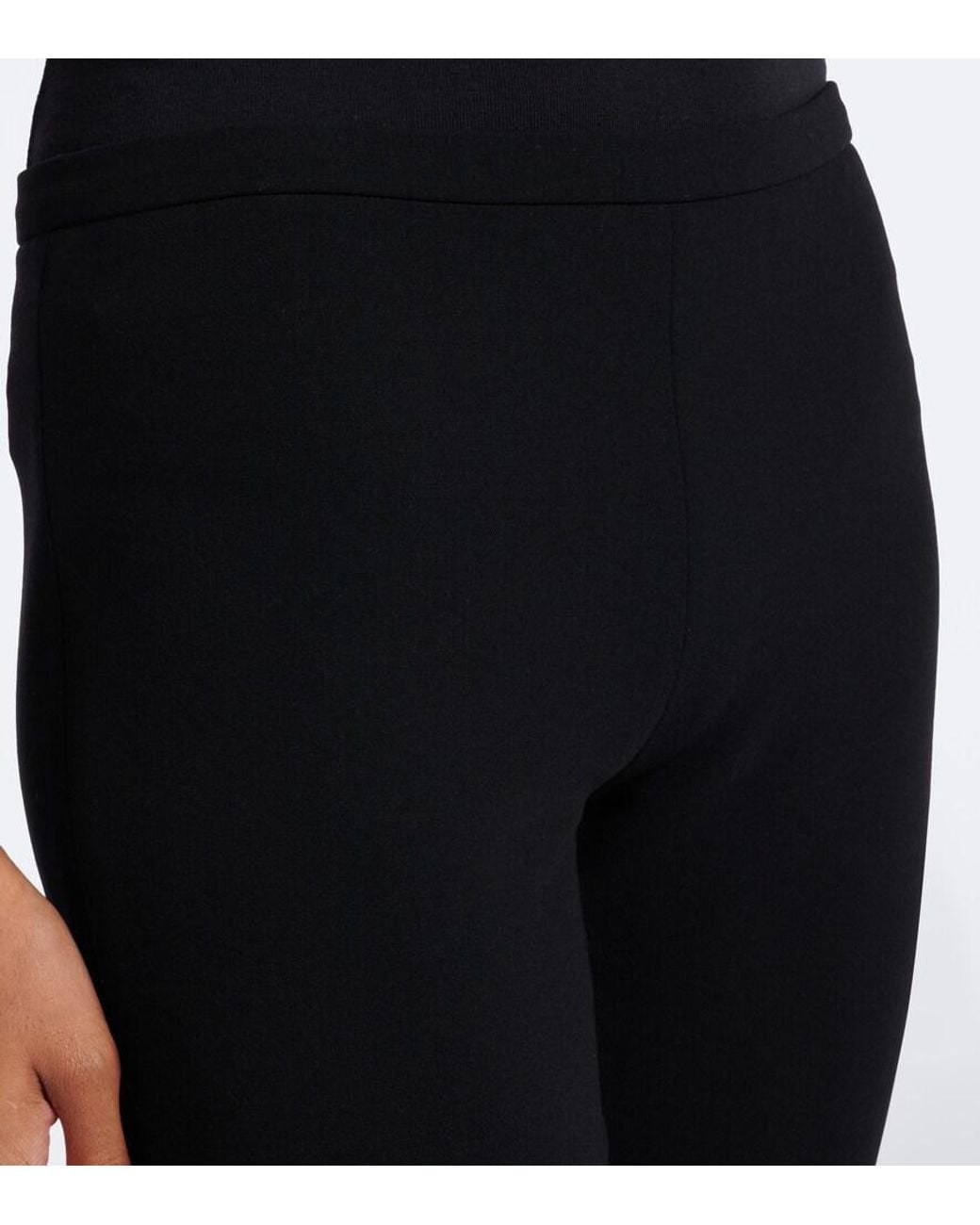 Magda Butrym Black Wool-Blend Flared Pants