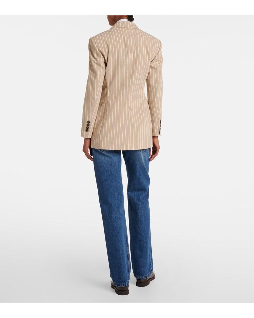 Brunello Cucinelli Natural Cotton And Silk Blazer